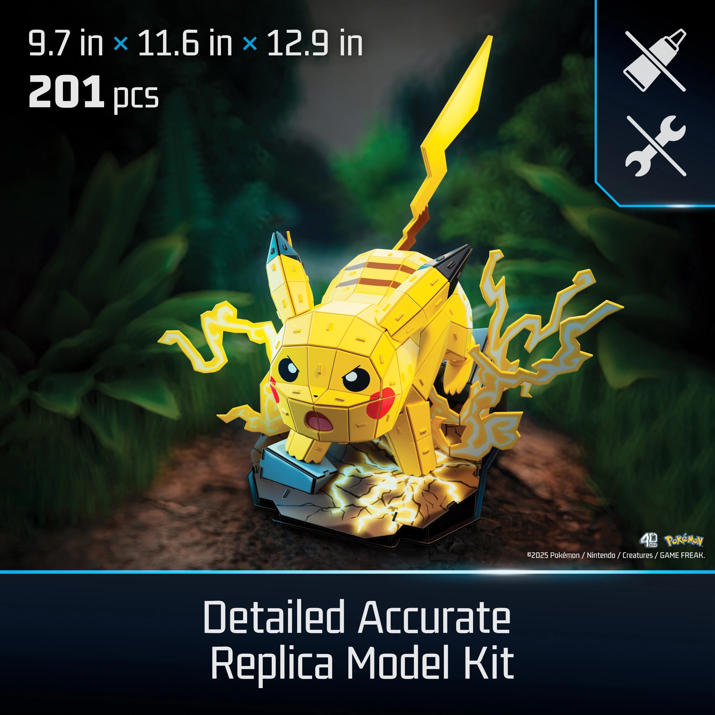 5 Pokemon 4D Build Pikachu 3D Puzzle Model Kit, 5 of 8