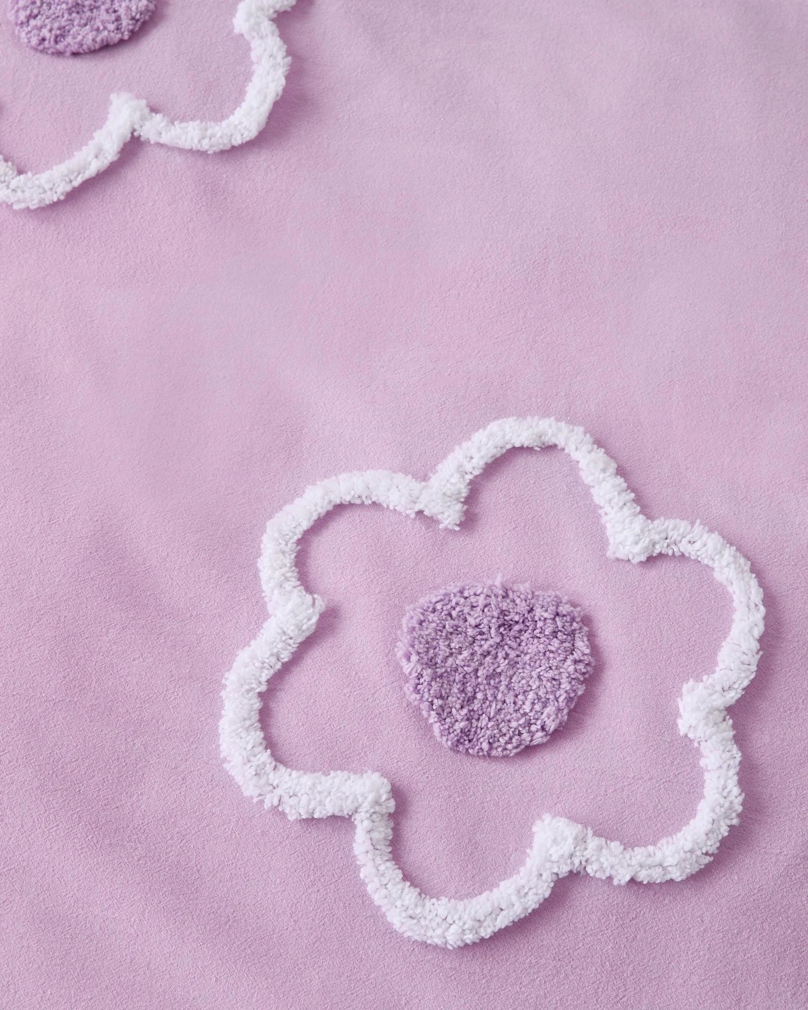 3 Target Indi Floral Tufted Quilt Cover Set - Single Bed - Purple, 3 of 3