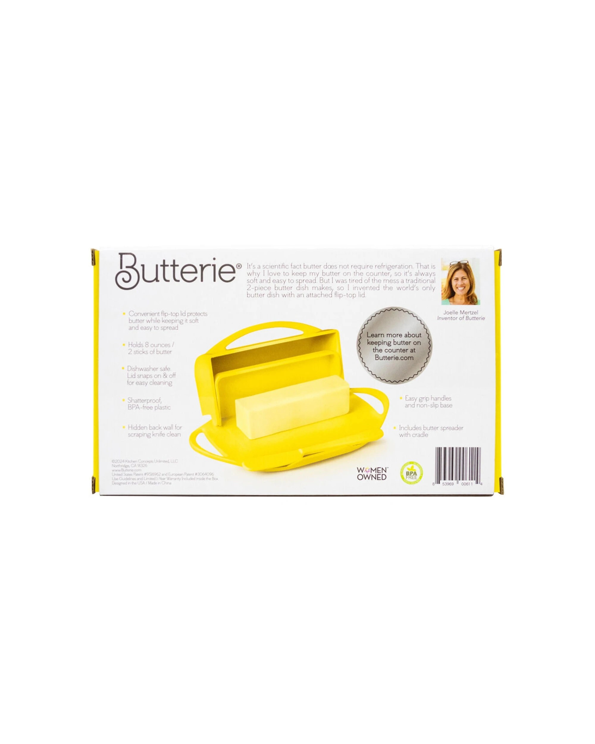 7 Butterie Flip Top Butter Dish Kitchen Storage 250g Capacity - Yellow, 7 of 7