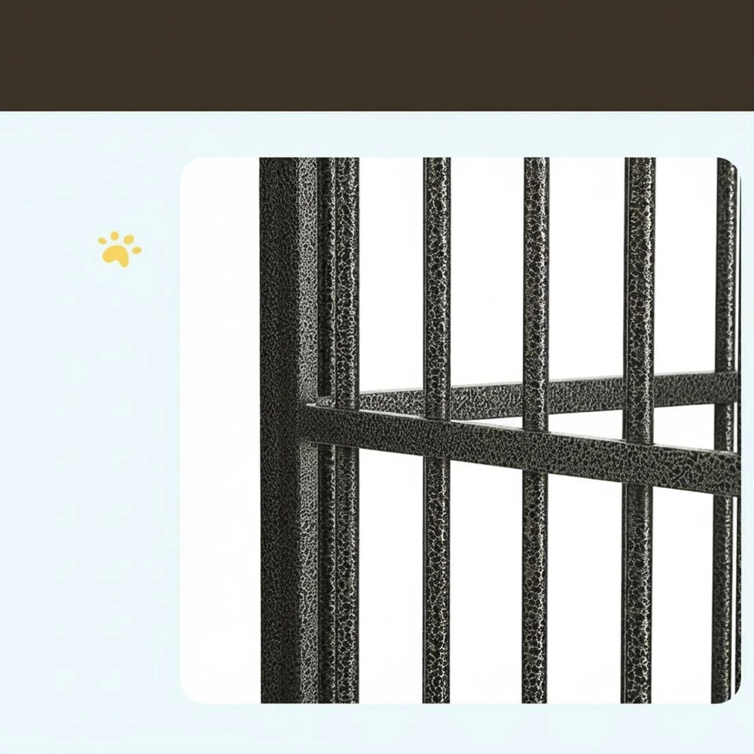 4 i.Pet Dog Cage Crate Large Puppy Cat Anti Bite Pet Kennel Wheels w/Tray 37'' - Black, 4 of 6