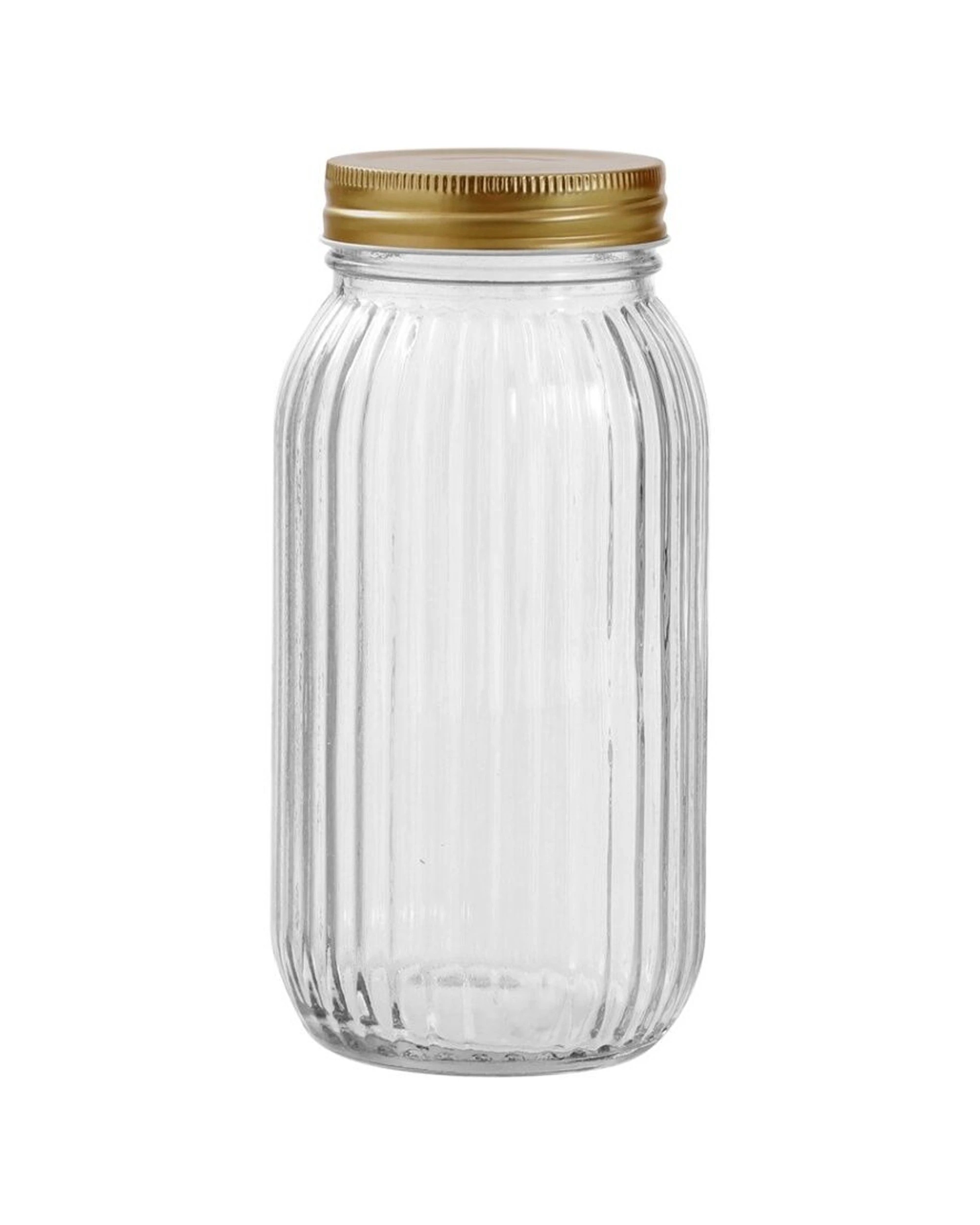 6 Lemon & Lime 4pc Roma Ribbed Conserve Jar 800ml With Airtight Lid - Clear, 6 of 8