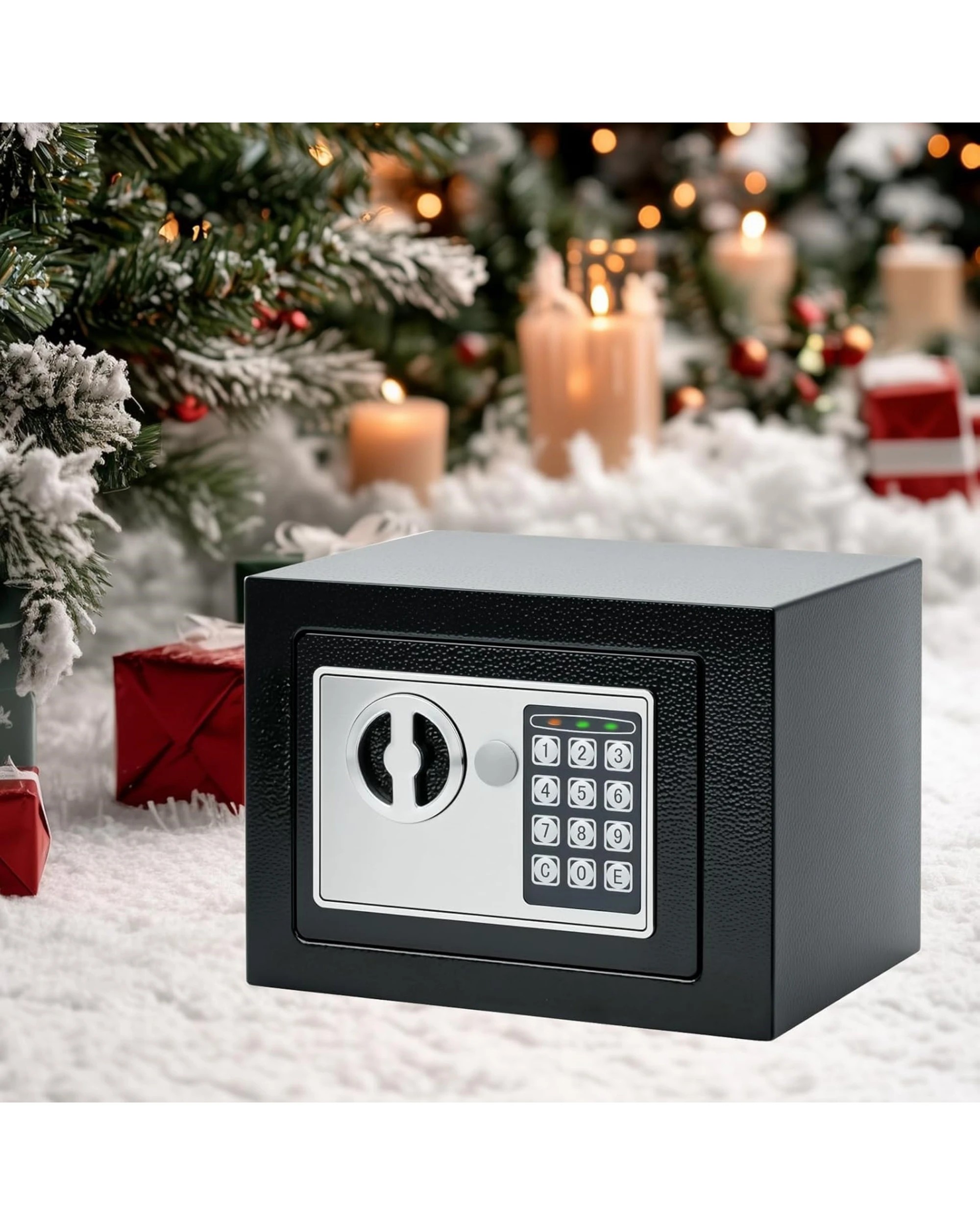 2 Advwin Security Safe and Lock Box 6.5 L/0.23 Cubic Feet - Black, 2 of 8