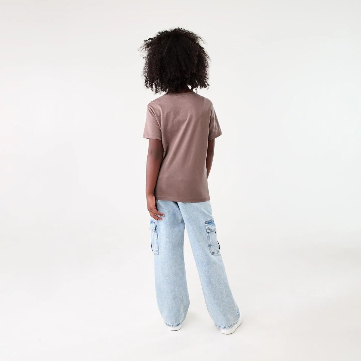 6 Short Sleeve Print T-shirt FLOWER MARKET WOOD TAUPE, 6 of 6
