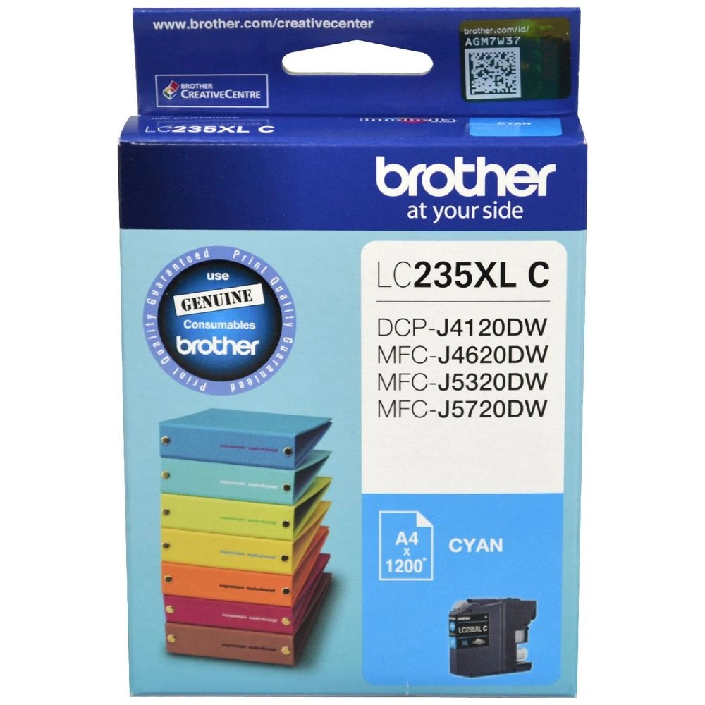2 Brother LC 235XL Ink Cartridge Cyan, 2 of 2