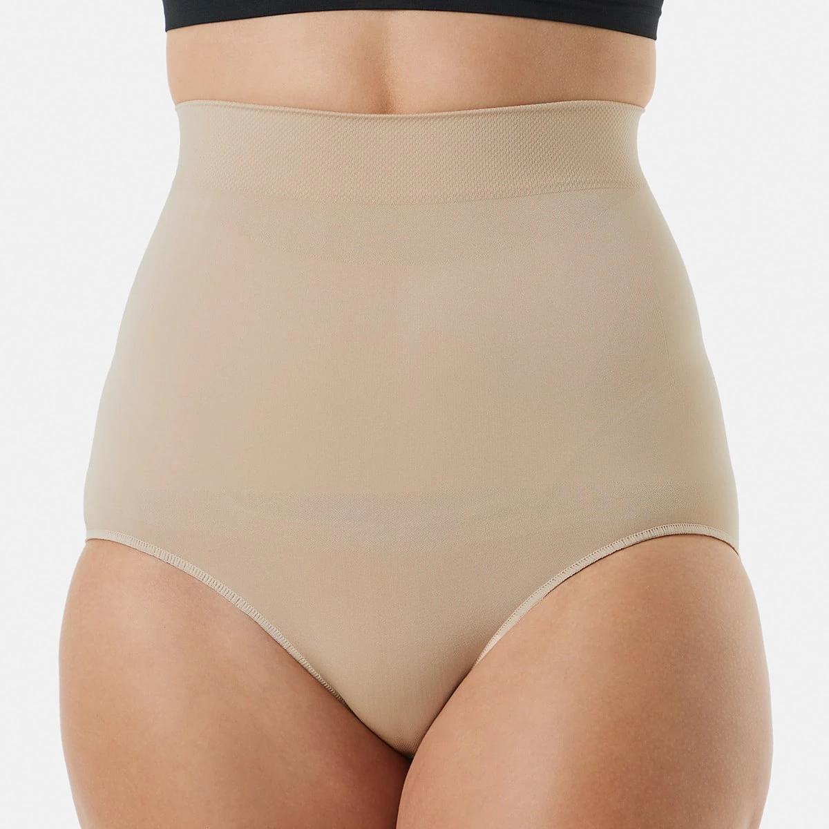 4 2 Pack Seamfree Shaping Full Briefs BLACK, BEIGE, 4 of 8