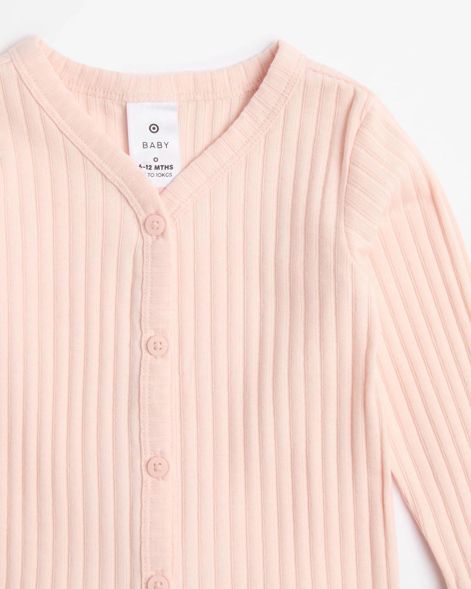 2 Target Baby Lightweight Rib Cardi PINK, 2 of 3