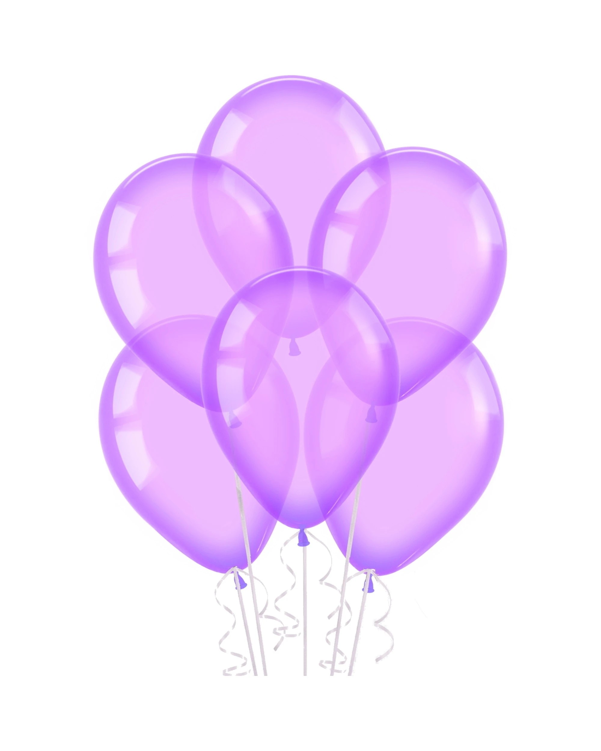 1 Artwrap Neon Crystal Balloons 30cm Pack of 10 - Purple, 1 of 2