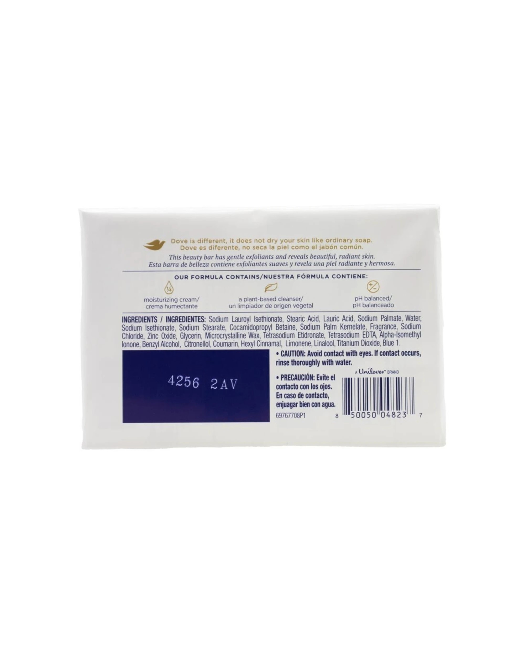 3 Dove 12 x 4pc Beauty Soap Bars 90g Gentle Exfoliating Moisturising - White, 3 of 3