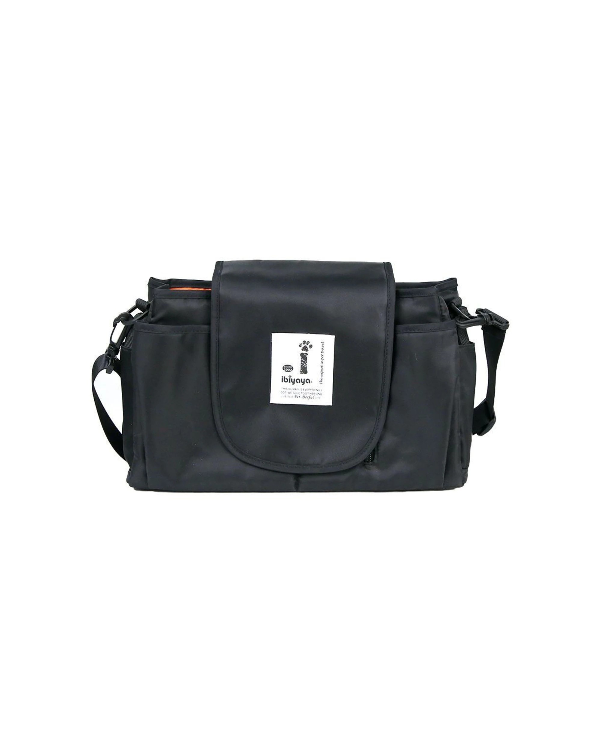 1 Ibiyaya Stroller Organiser Pet Travel Multi-Purpose Nylon Shoulder Bag - Black, 1 of 4