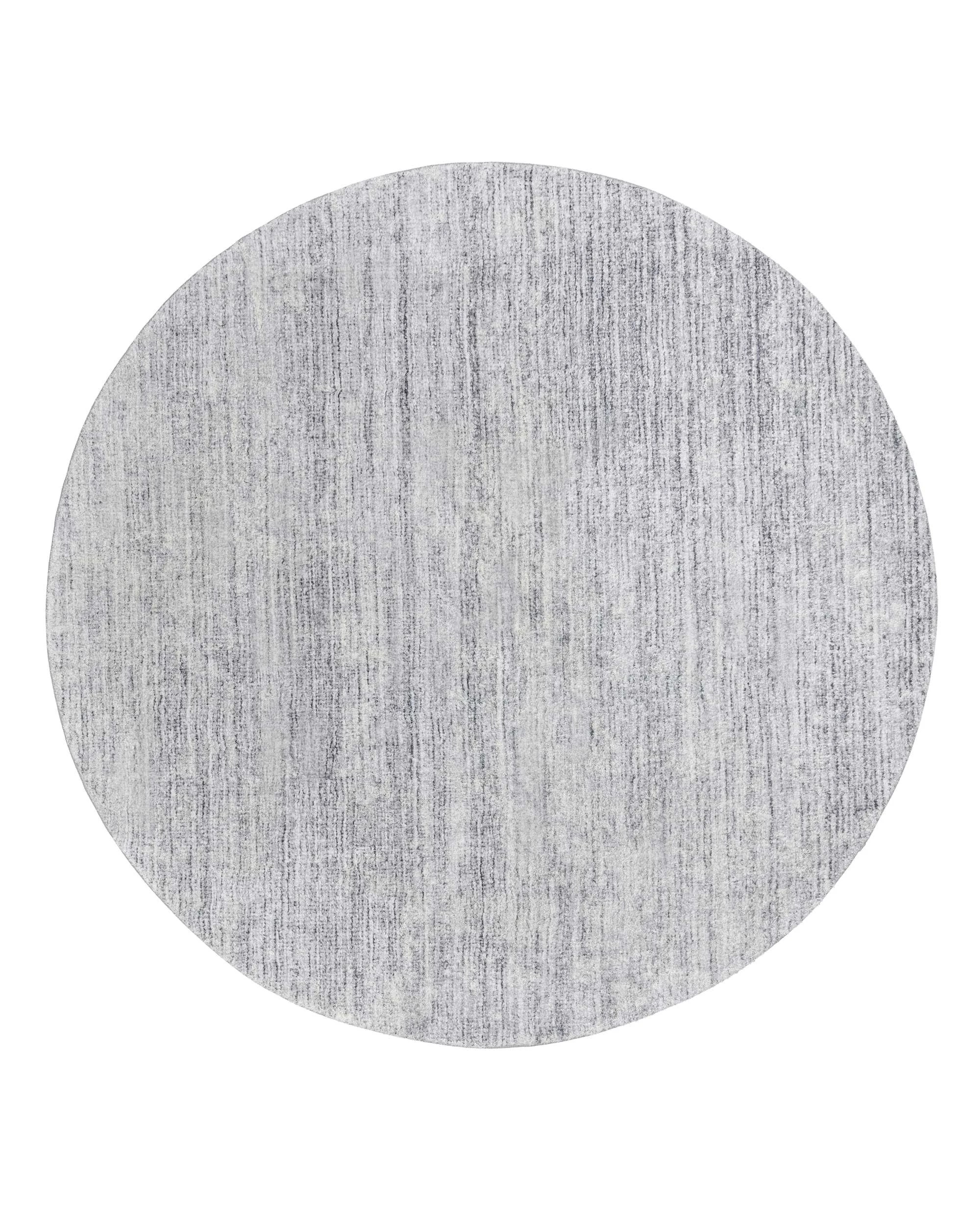 1 Loopsie Tomi Distressed Washable Round Rug-120cm x 120cm - Grey, 1 of 5
