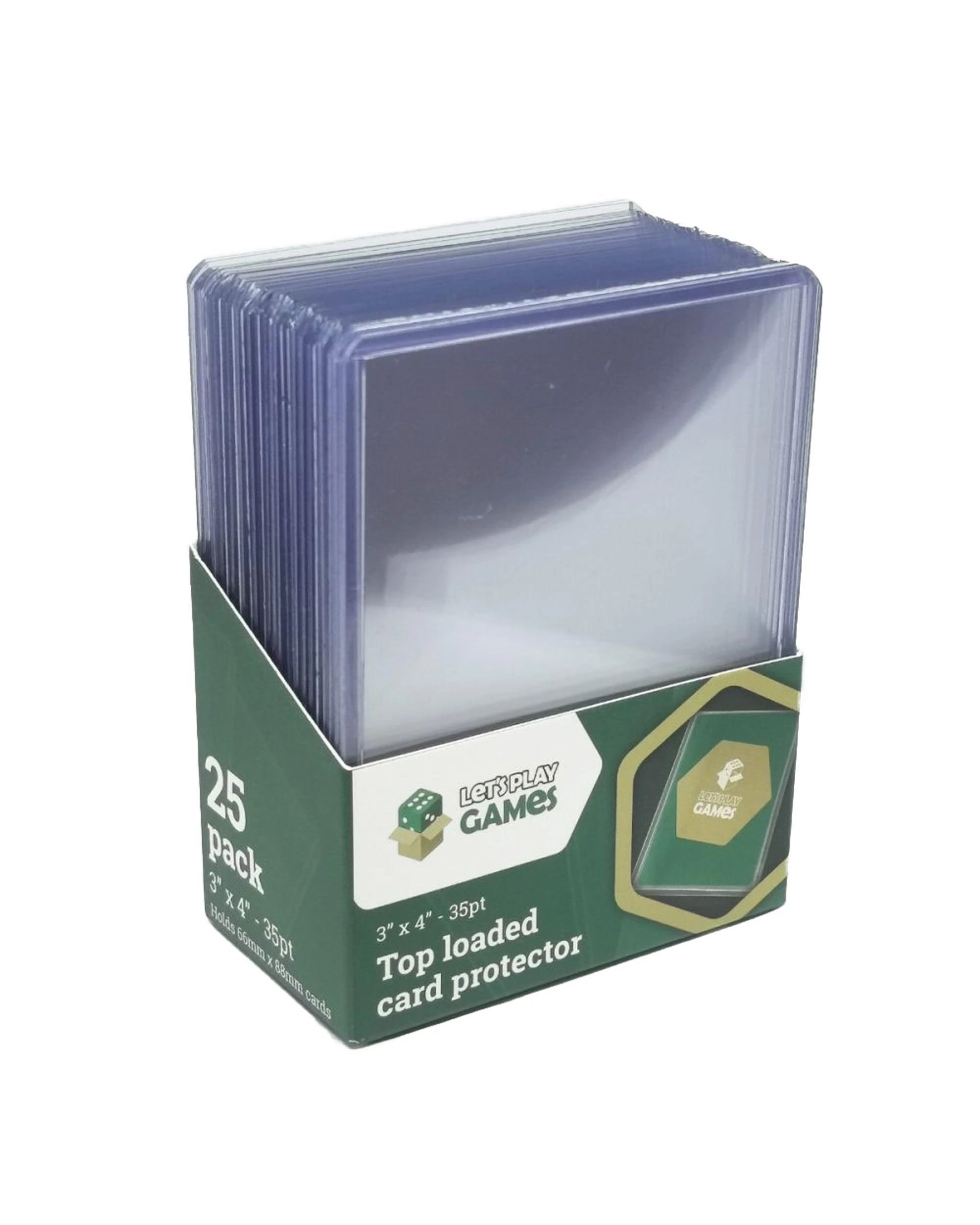 1 Let's Play Games 3 inch x4 inch 35PT Top Loaded Card Protector 25 Pack, 1 of 1