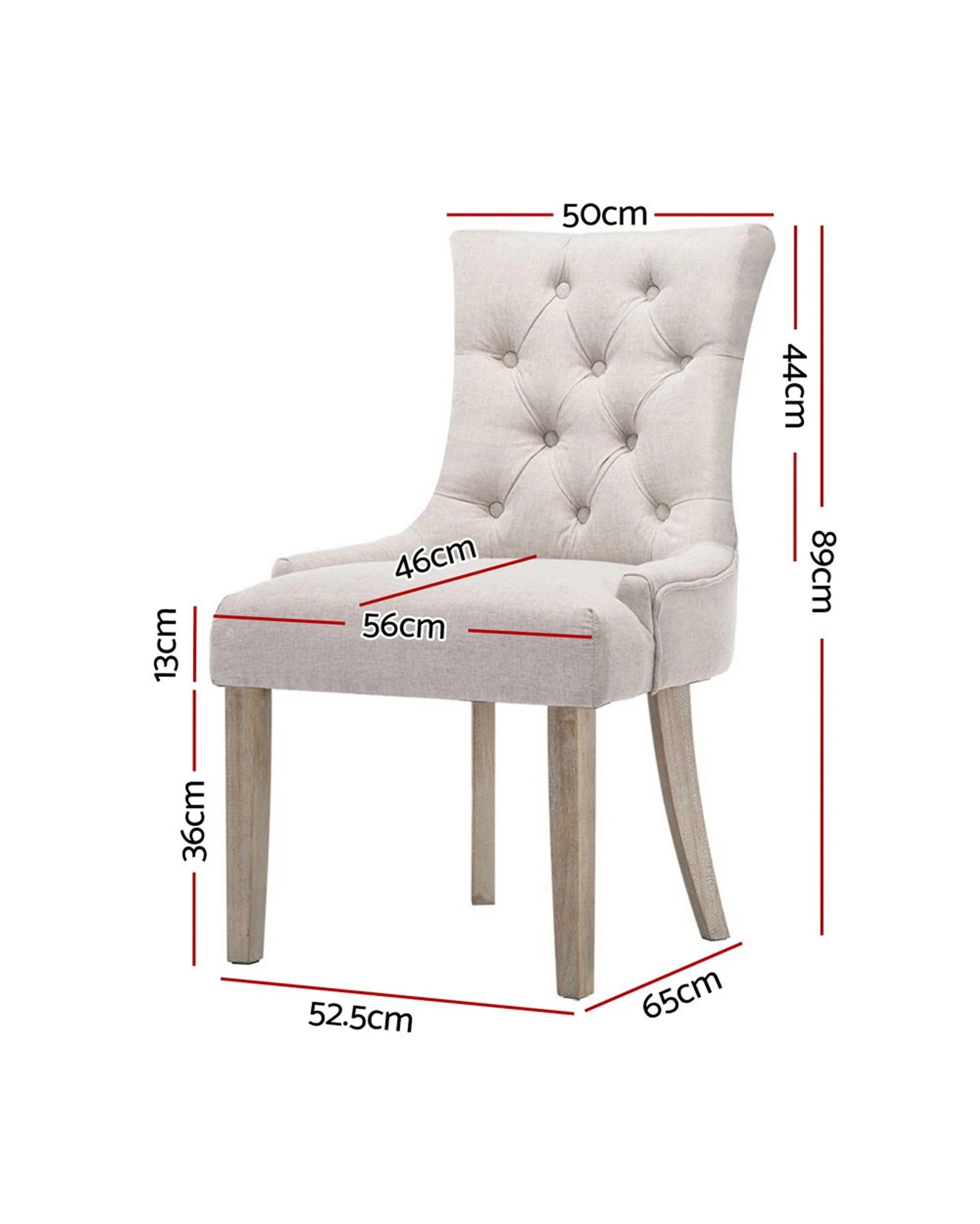 2 Artiss Dining Chairs Set Of 2
 - White, 2 of 3