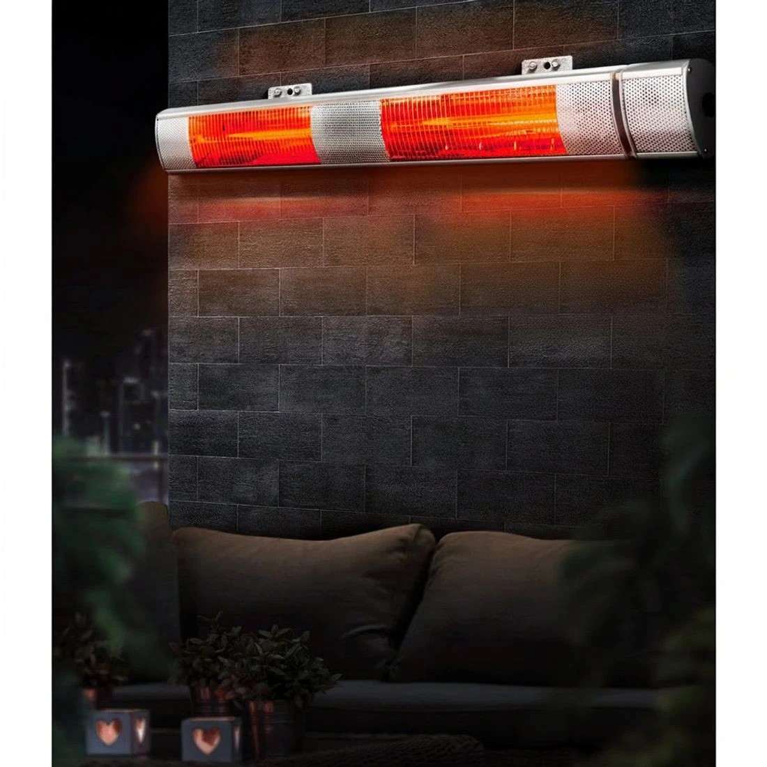 4 Devanti Electric Strip Heater Infra Radiant Heaters - Silver, 4 of 6