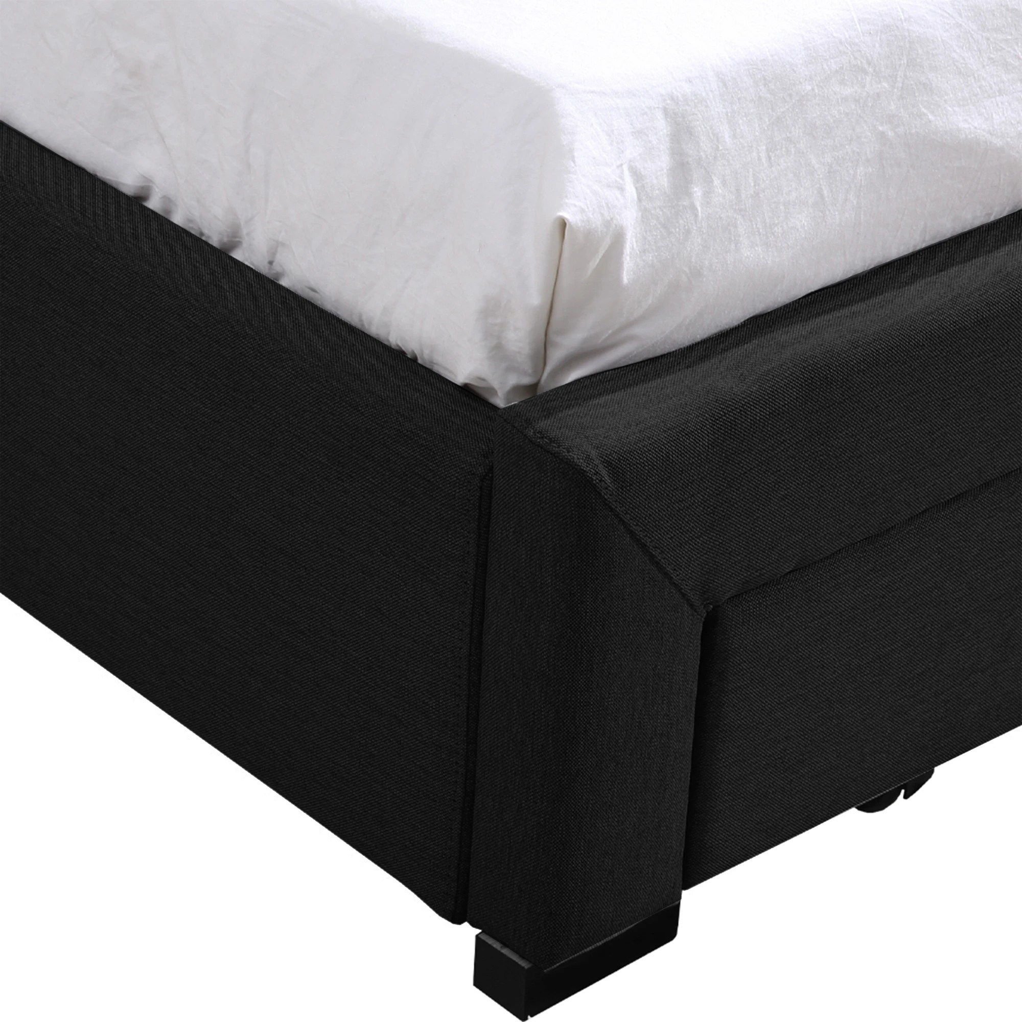 4 Levede Queen Dark Grey Storage Bed Frame, 4 of 8