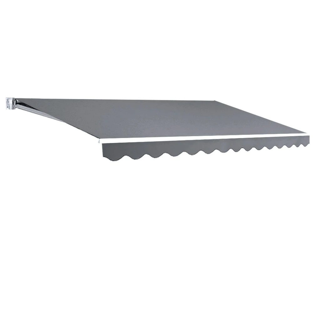 1 Instahut Retractable Folding Arm Awning Manual Sunshade 3Mx2.5M Pearl - Grey, 1 of 6