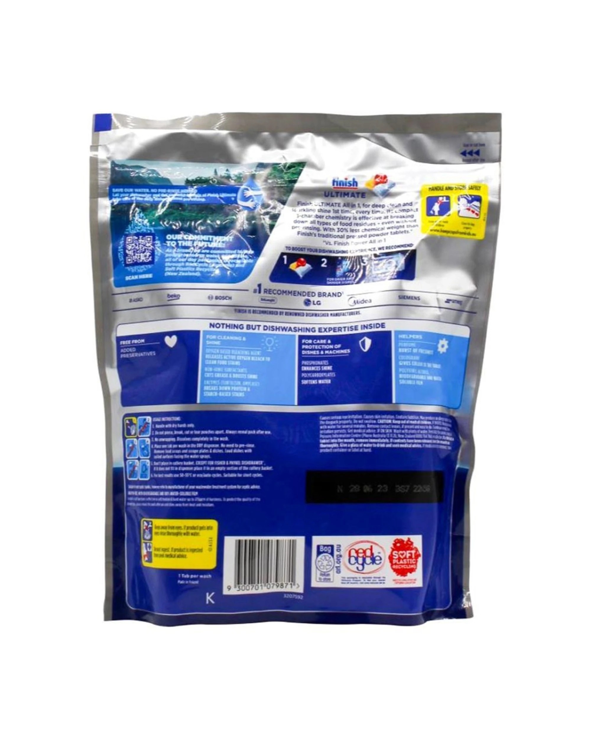 2 Finish 36pc Dishwasher Tablets Ultimate All In 1 No Residue Or Water Spots, 2 of 3