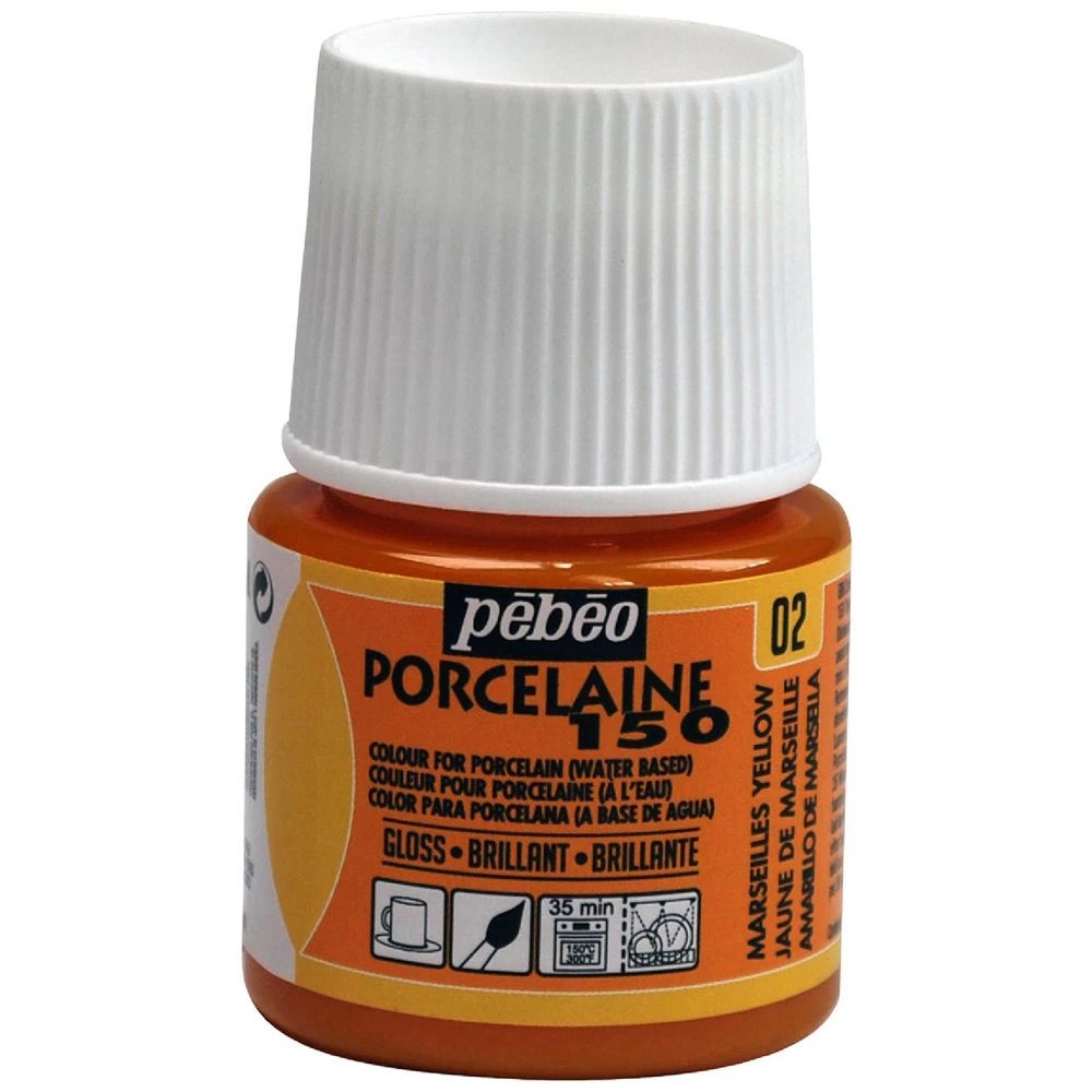 1 Pebeo Porcelaine 150 Paint 45ml Marseilles Yellow, 1 of 1