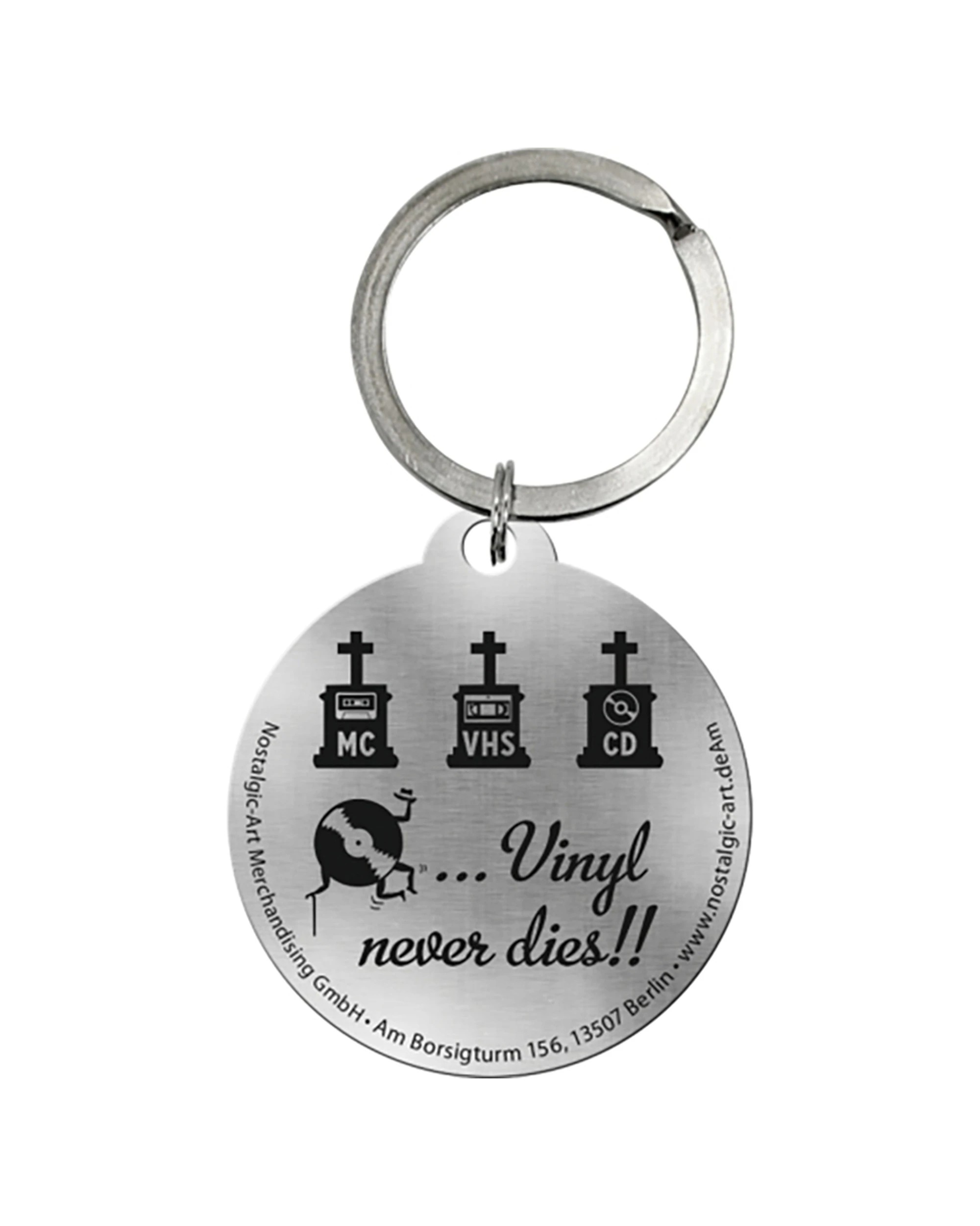 Nostalgic-Art Metal Round Keyring Retro Vinyl Stainless Steel - Multi ...