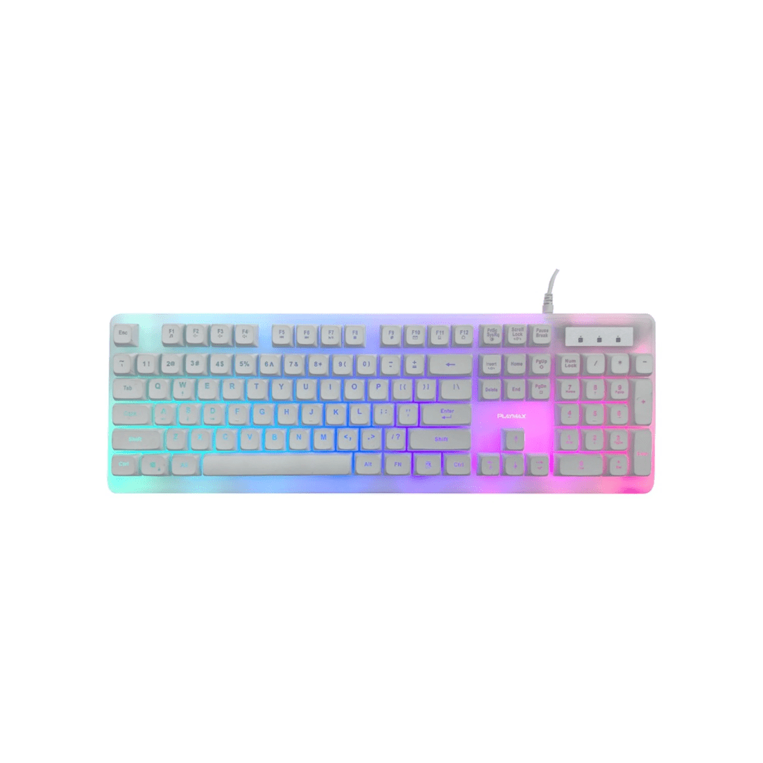 4 Playmax Aurora RGB Membrane Gaming Keyboard - White, 4 of 9