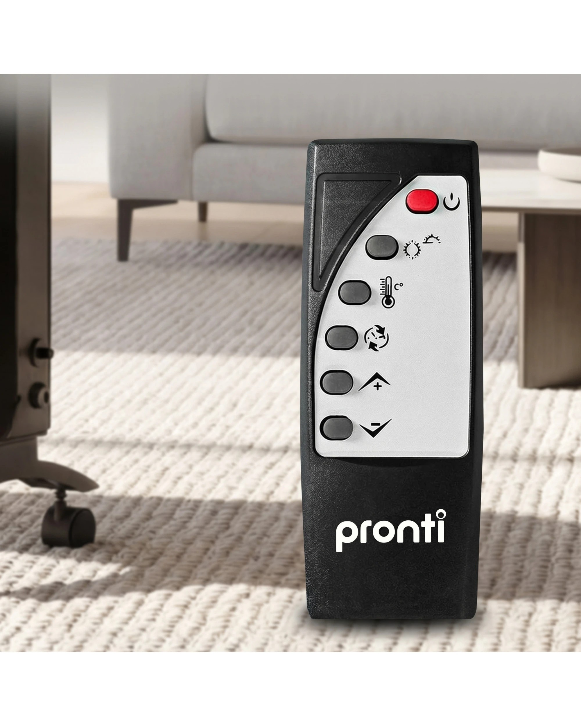 7 Pronti Glass Panel Convection Heater with Remote Control LED Display - Black, 7 of 10