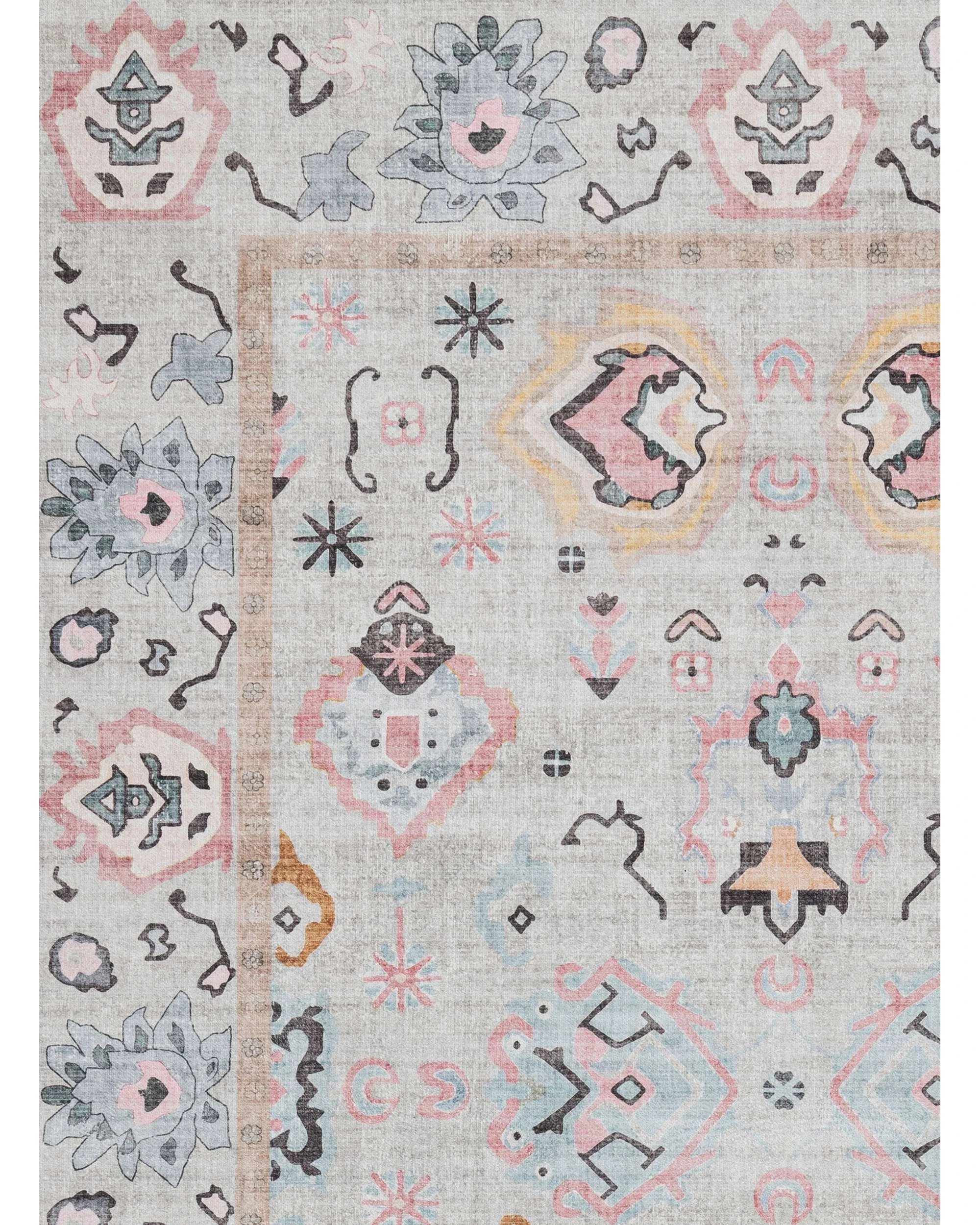 7 Loopsie Milolii Multi-Colour Washable Rug-400cm x 300cm - Grey, 7 of 8