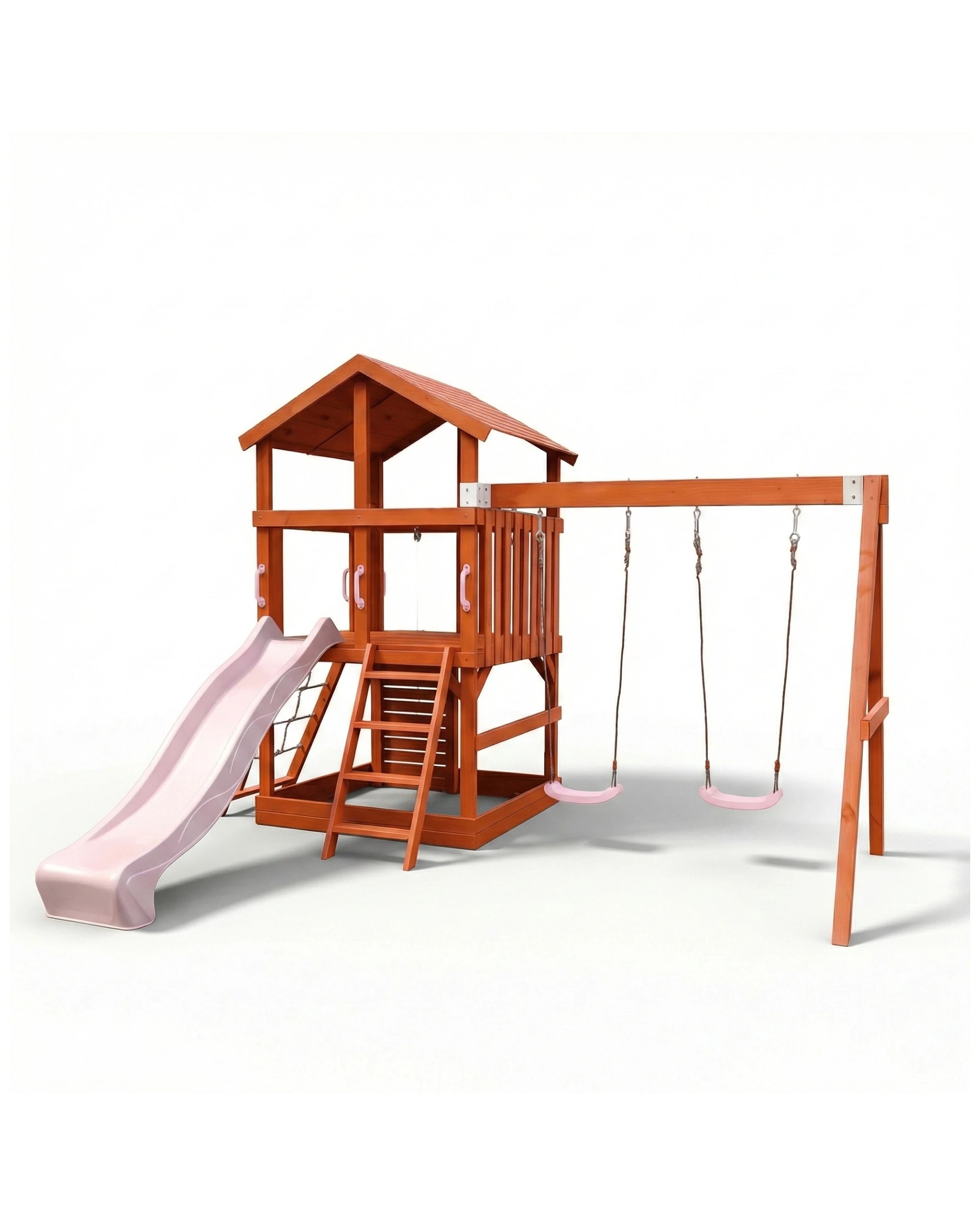 1 Hide & Seek Kids Matilda Play Set Fort with Slide - Baby - Pink, 1 of 3