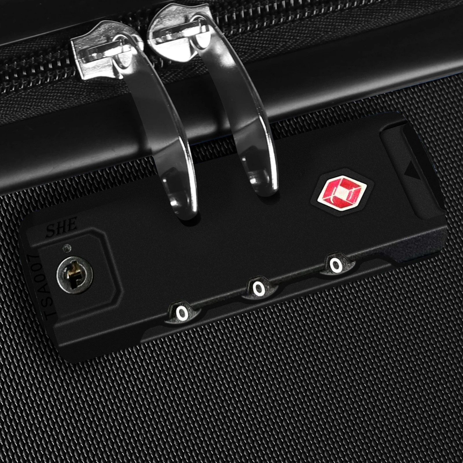 6 Alfordson Luggage Suitcase Sets 3PCS Trolley TSA Carry on Hard Case - Black, 6 of 10