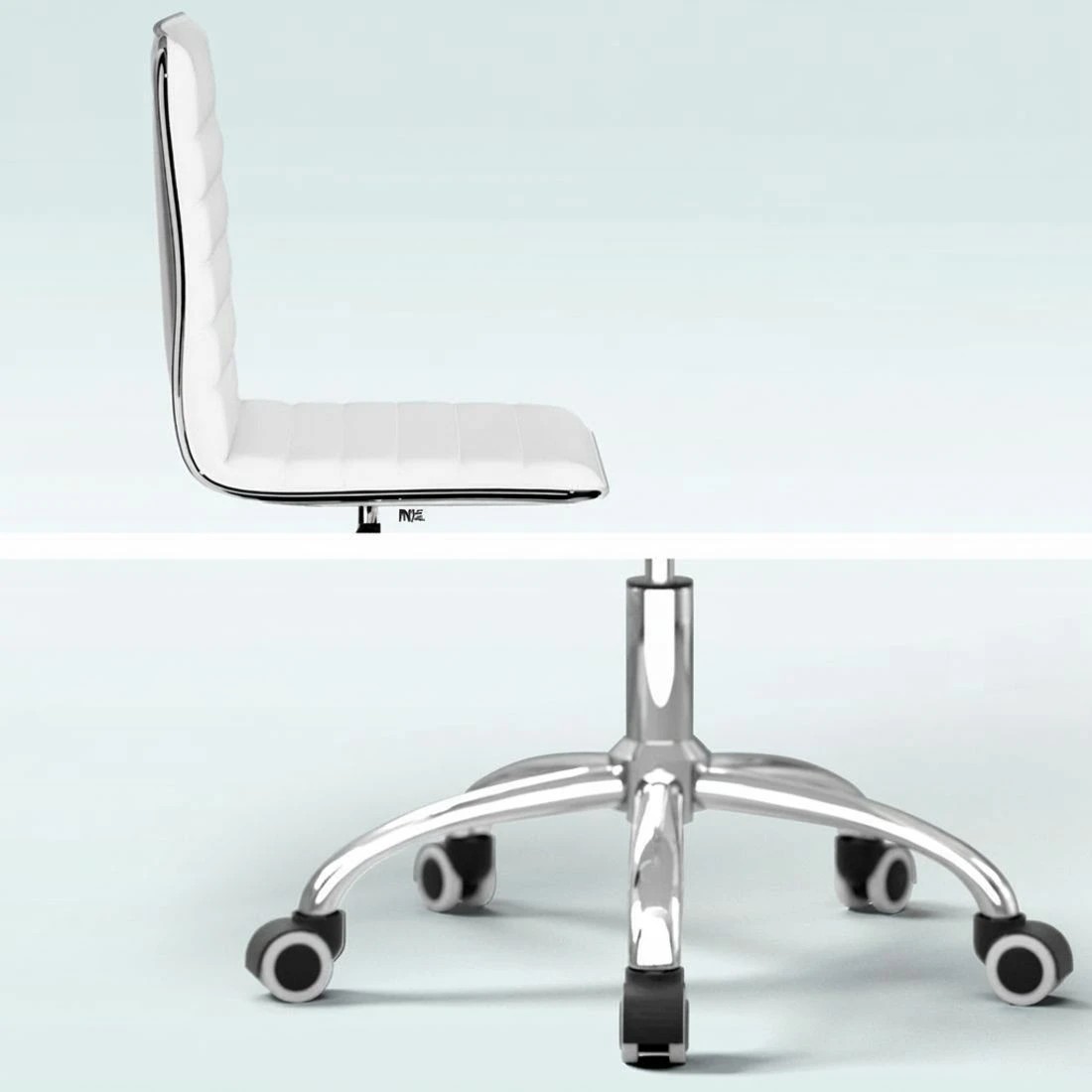 7 Artiss Office Chair Conference Chairs PU Leather Low Back - White, 7 of 7