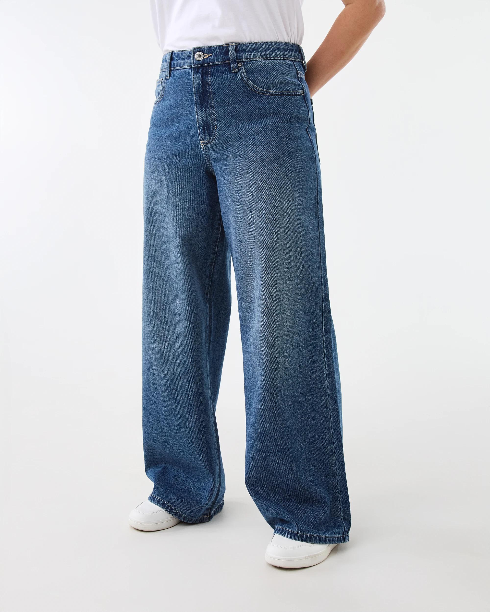 4 Wide Leg Jeans MID WASH, 4 of 10