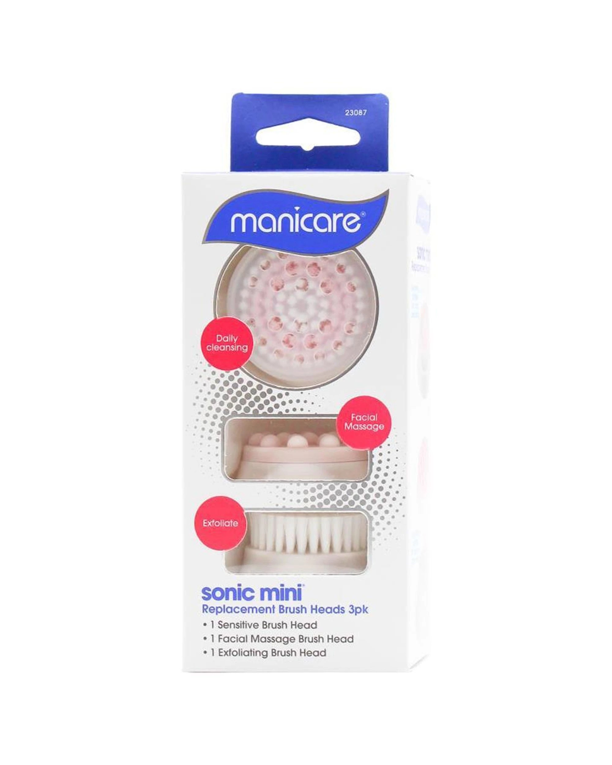 2 Manicare 27pc Sonic Mini Facial Cleanser Replacement Brush Head - White, 2 of 5