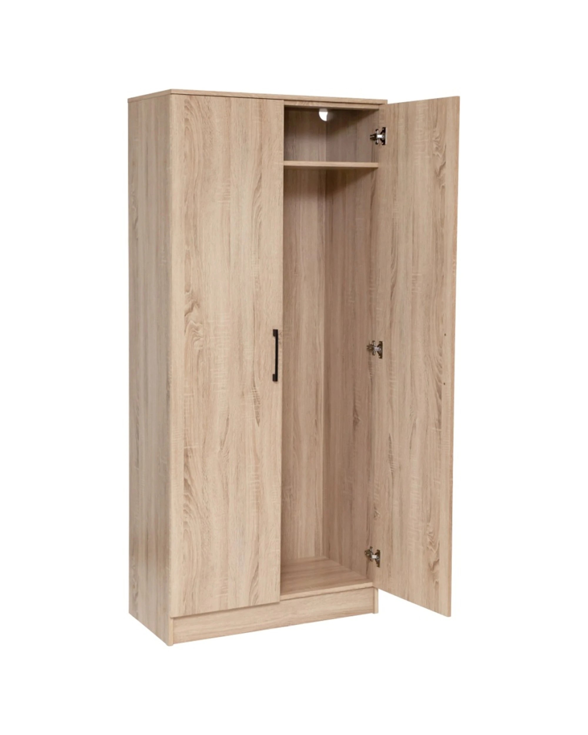 4 Alpine Bay Multipurpose Broom Cupboard 2 Door Storage Unit Light Sonoma Oak - Brown, 4 of 9