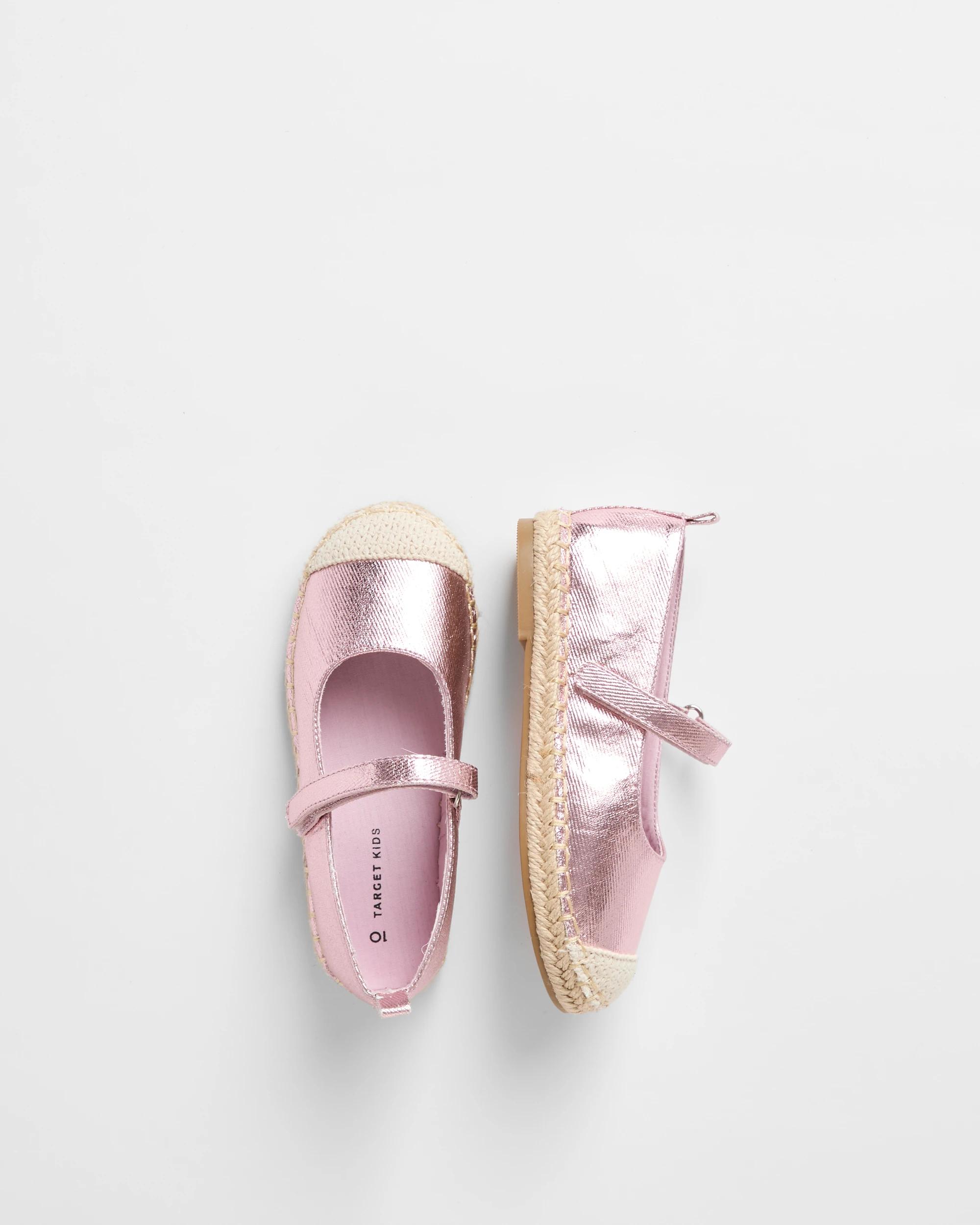 3 Target Girls Junior Espadrille Ballet Flat PINK, 3 of 3