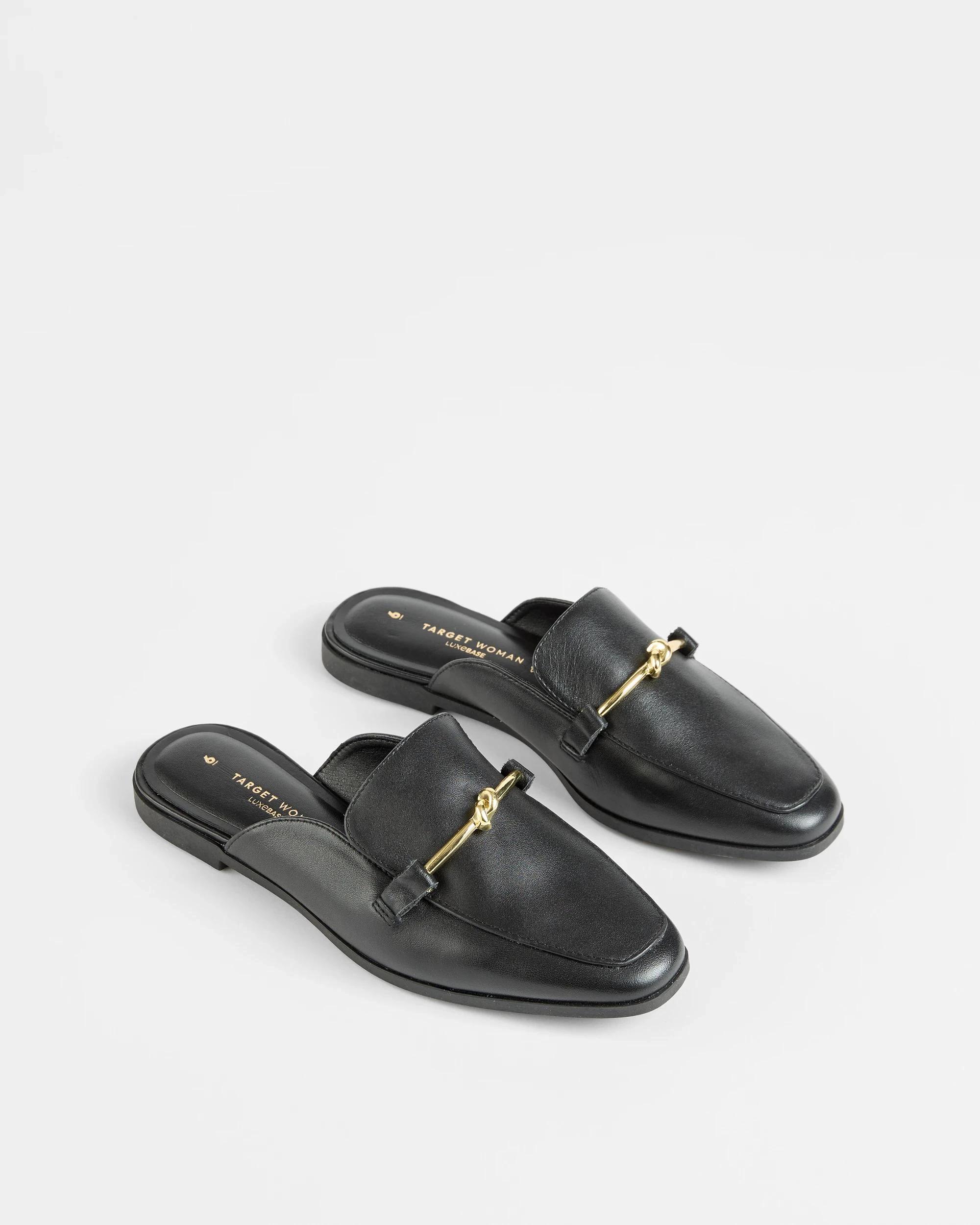 3 Target Womens Genuine Leather Loafer Mule - Maddy BLACK, 3 of 3