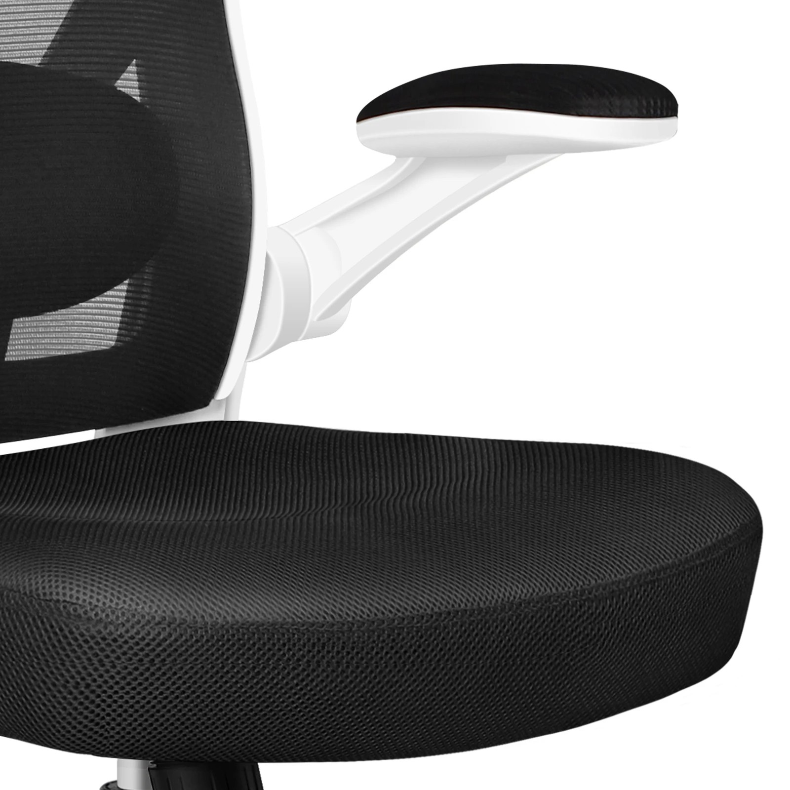 8 Alfordson Mesh Office Chair Executive Computer Gaming Fabric Seat - Black White, 8 of 10