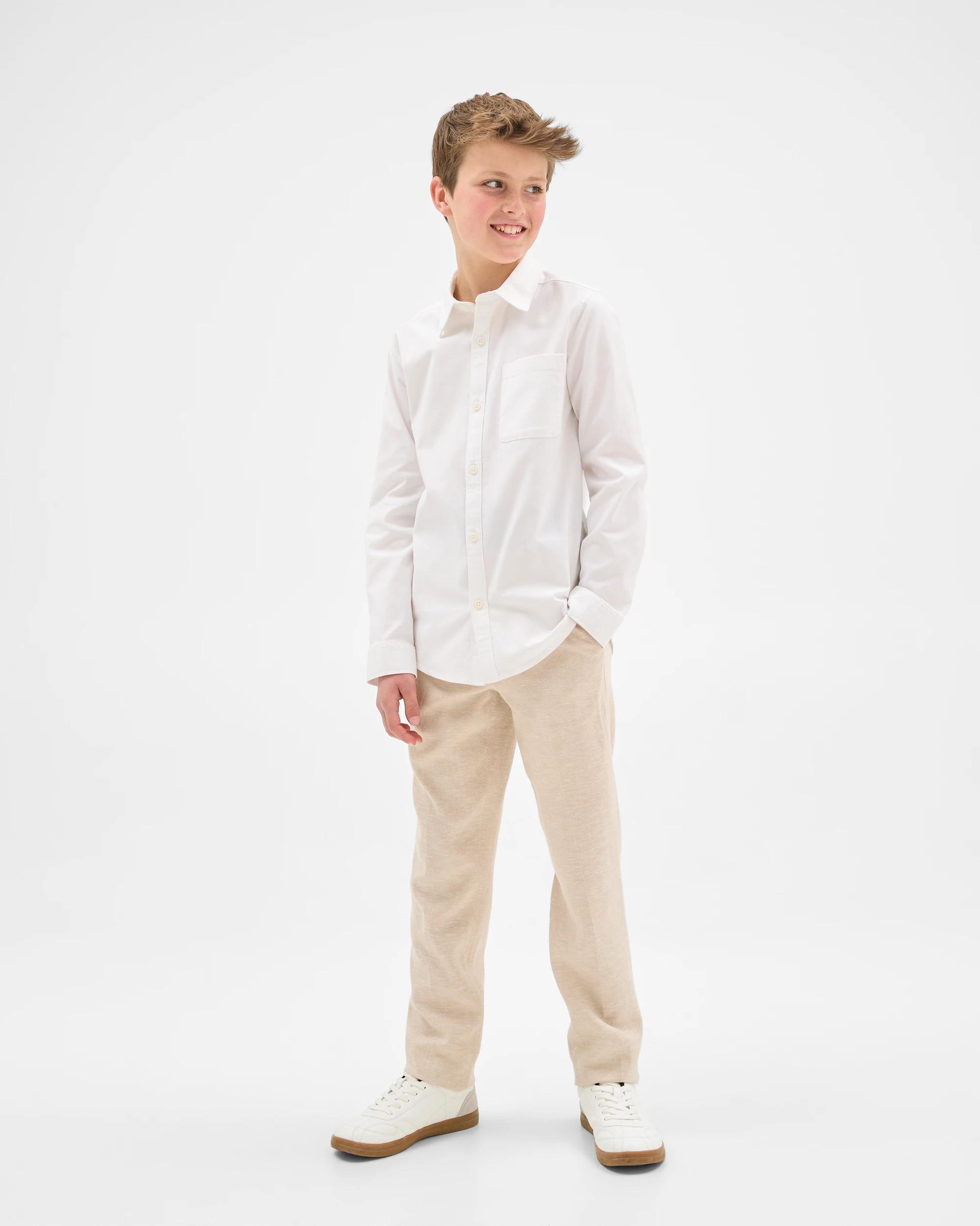 2 Target Kids European Linen Blend Suiting Pants NEUTRAL, 2 of 4