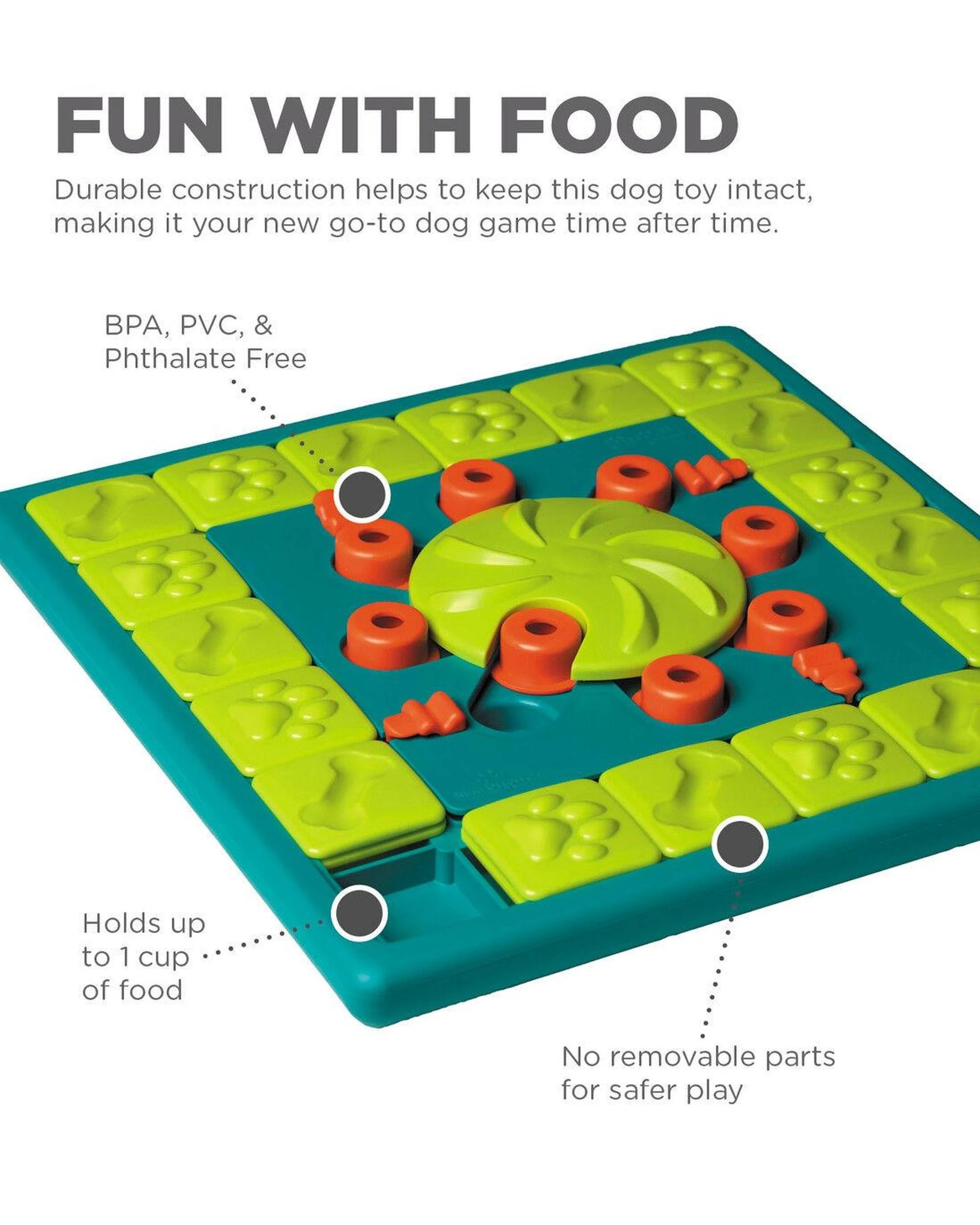 4 Outward Hound Nina Ottosson Dog MultiPuzzle Interactive Treat Puzzle Dog Toy, 4 of 7