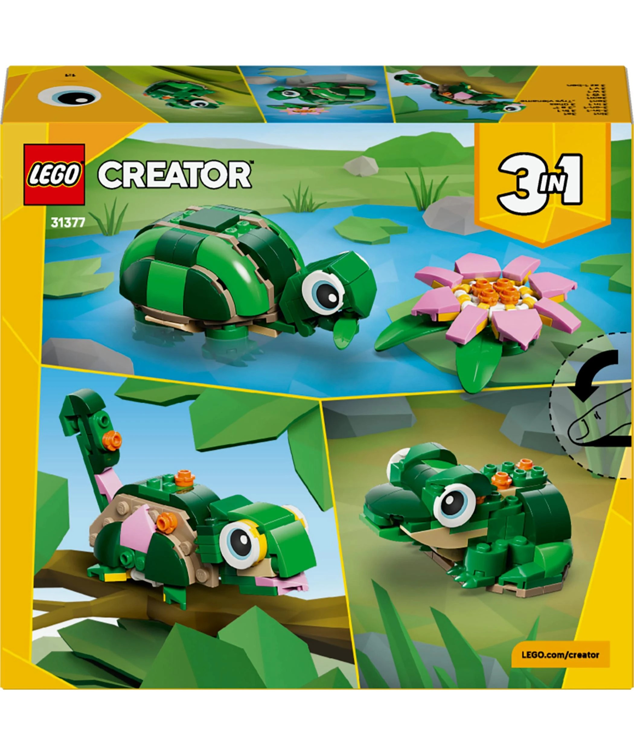 10 LEGO Creator 3 in 1 Turtle with a Water Lily Flower 31377, 10 of 10