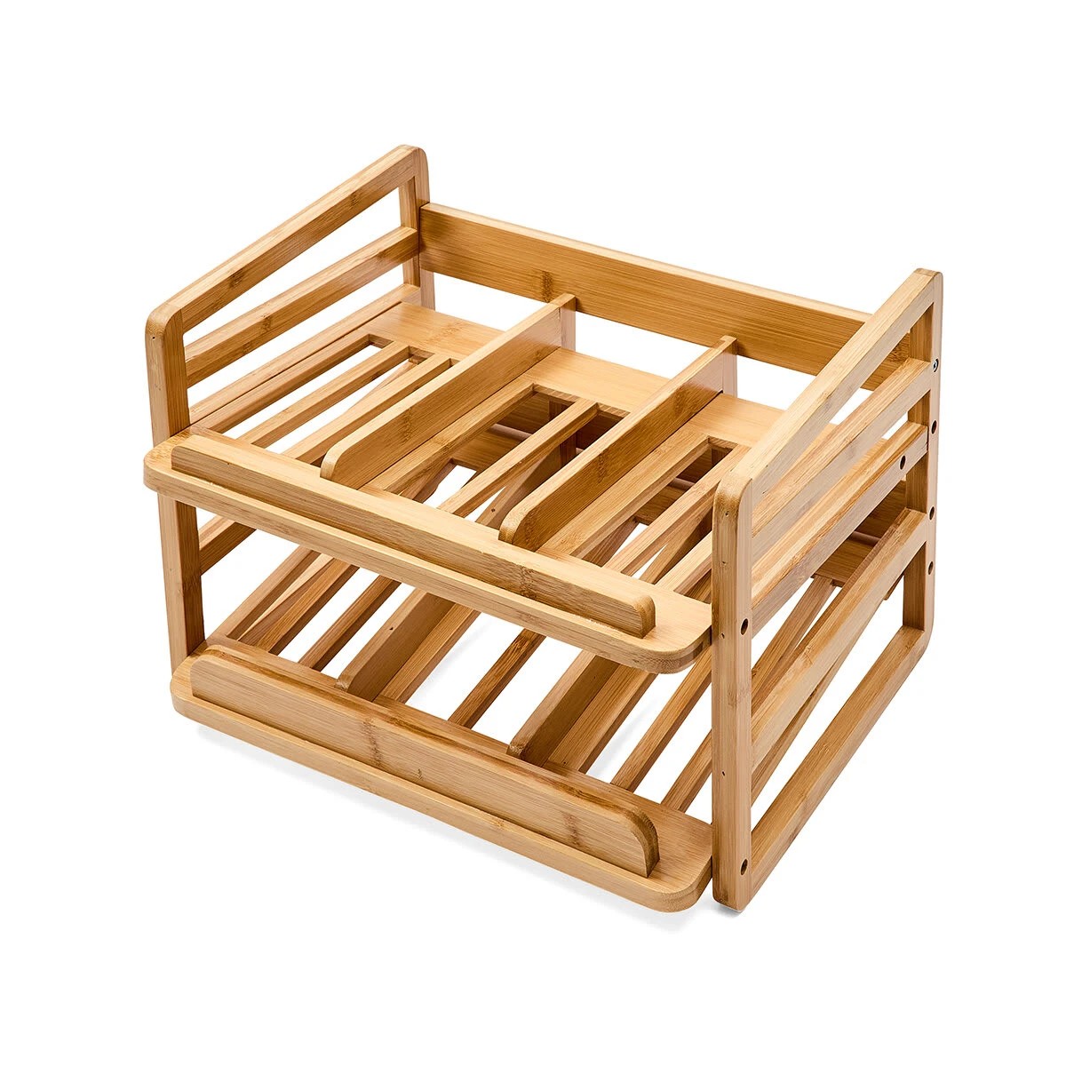 6 Bamboo 2 Tier Can Storage Shelf, 6 of 8