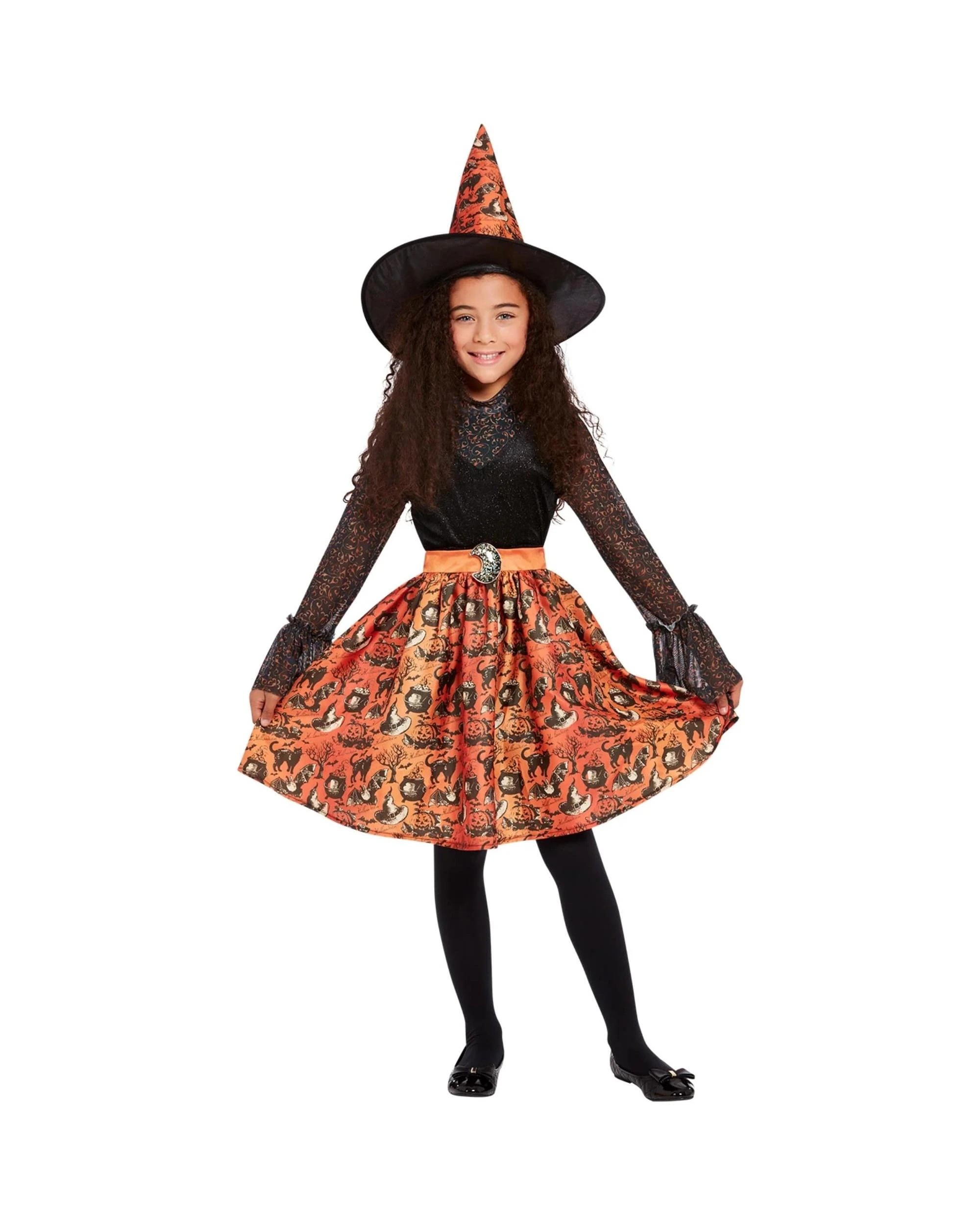 4 Vintage Witch Child Costume Size M 7-9 Years, 4 of 5