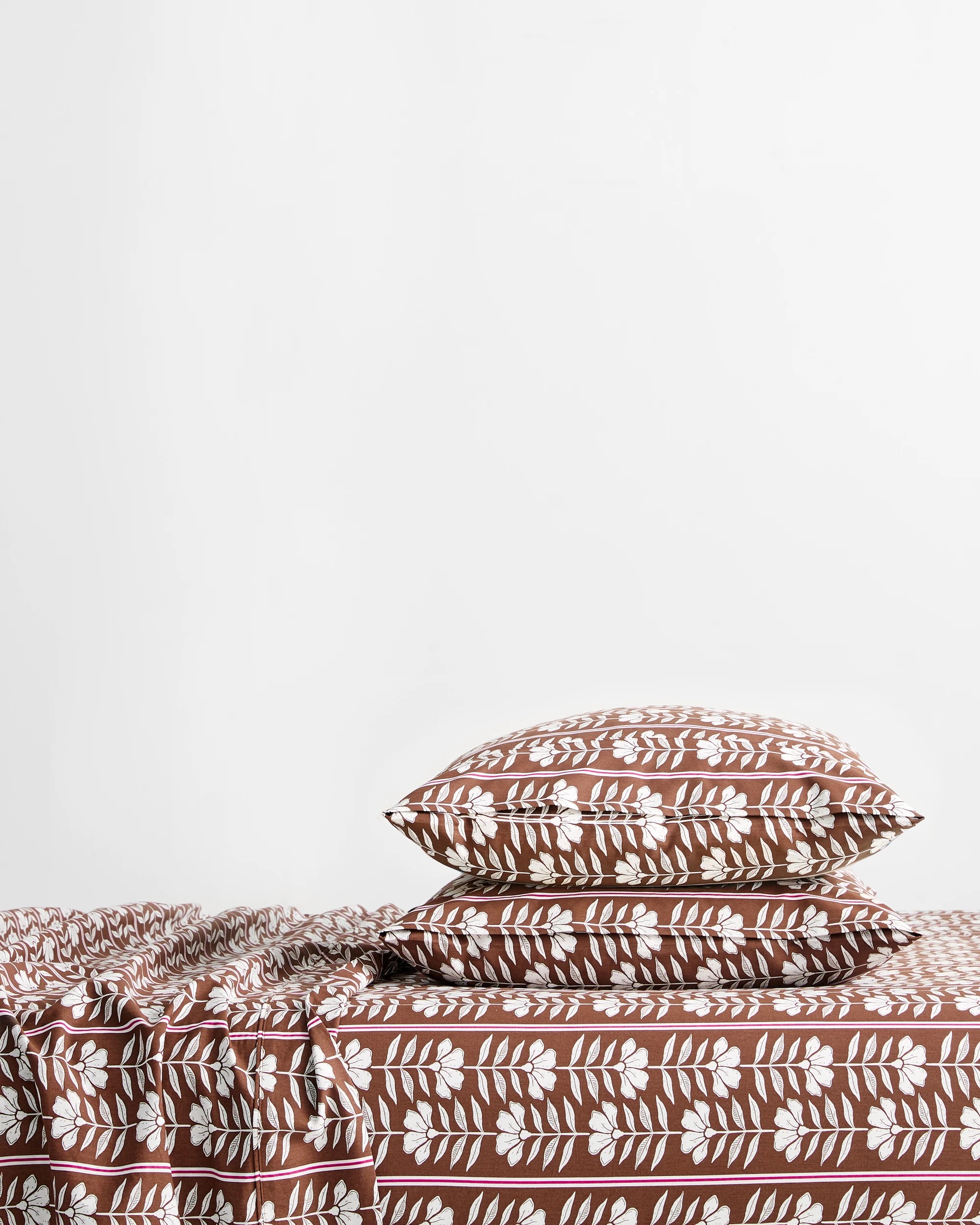 1 Target Botanica Printed Australian Cotton Sheet Set - King Bed - Brown, 1 of 3