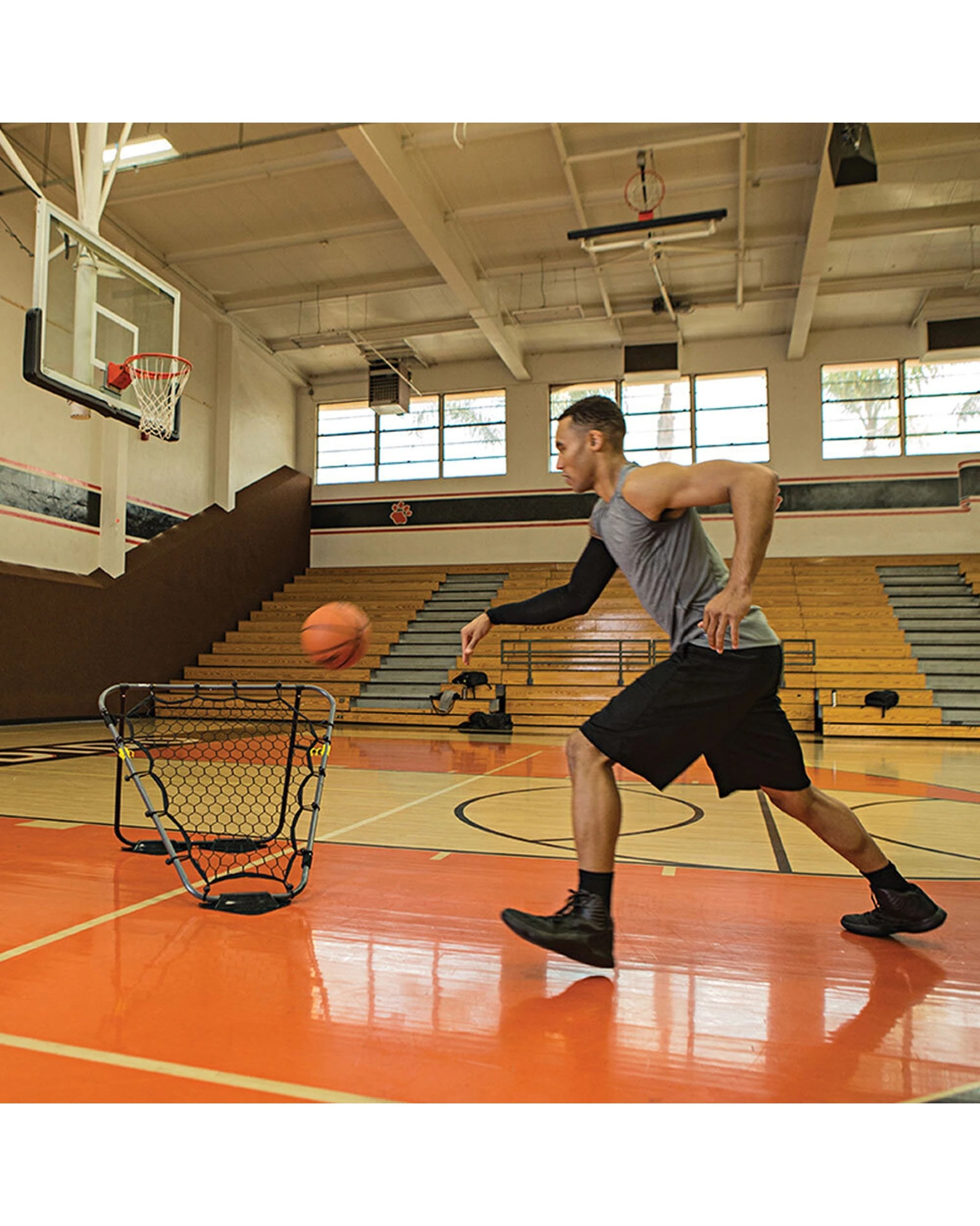 3 Sklz Solo Assist Ball Rebounder True Pass Design Portable Basketball Training Aid - Black, 3 of 4
