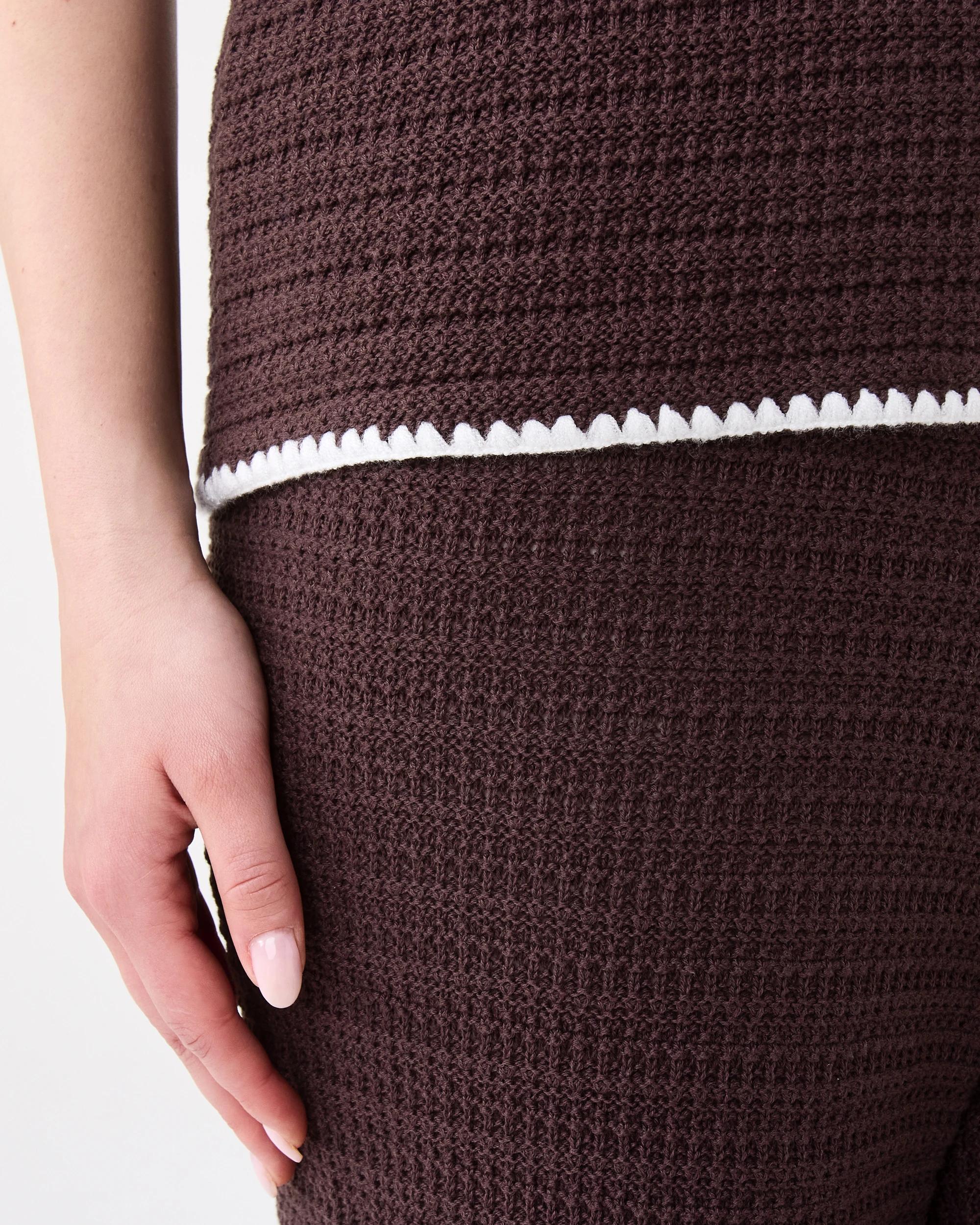 7 Stitch Edge Crochet Tank Melt Brown, 7 of 10