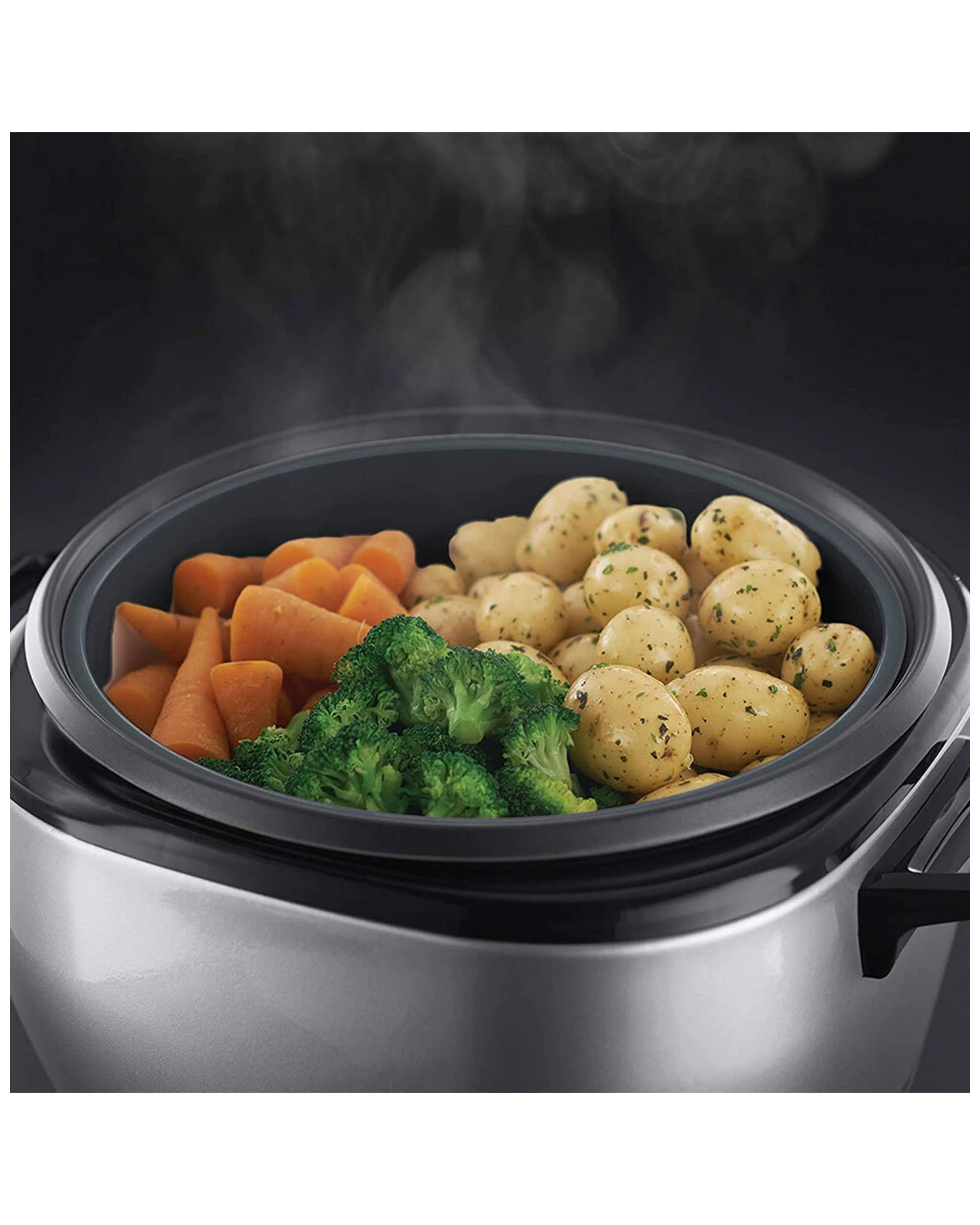 2 Russell Hobbs Rhrc20blk Turbo Electric Rice Cooker/steamer 1000 W Non-stick 3l - Black, 2 of 7