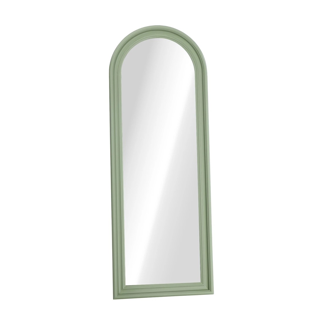 1 Oikiture Full Length Mirror Elegance Arch 165x60cm Wood Floor Mirrors - Green, 1 of 10