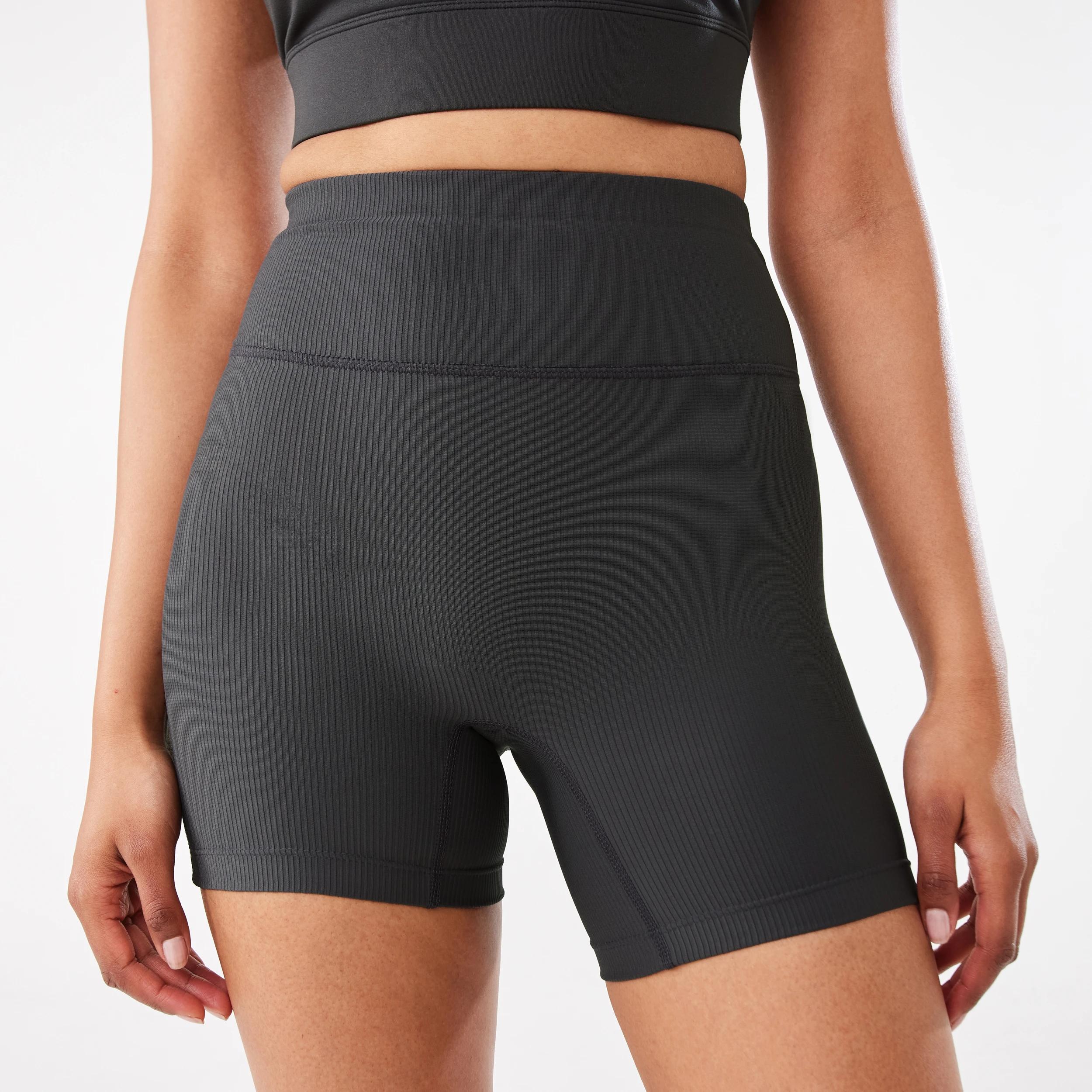 1 Active Womens Rib Bike Shorts DARKISH GREY, 1 of 6