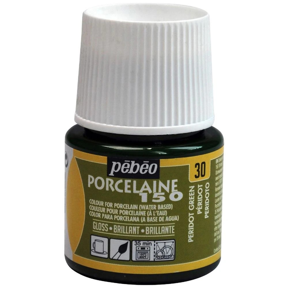 1 Pebeo Porcelaine P150 Gloss Paint 45mL Peridot Green, 1 of 1