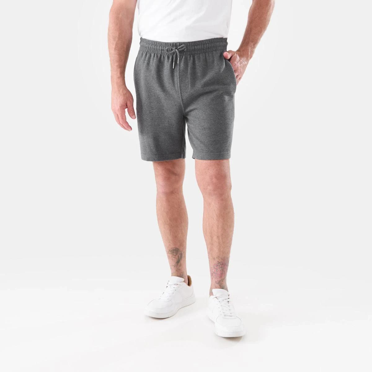 5 Textured Fleece Shorts CHARCOAL MARLE, 5 of 6
