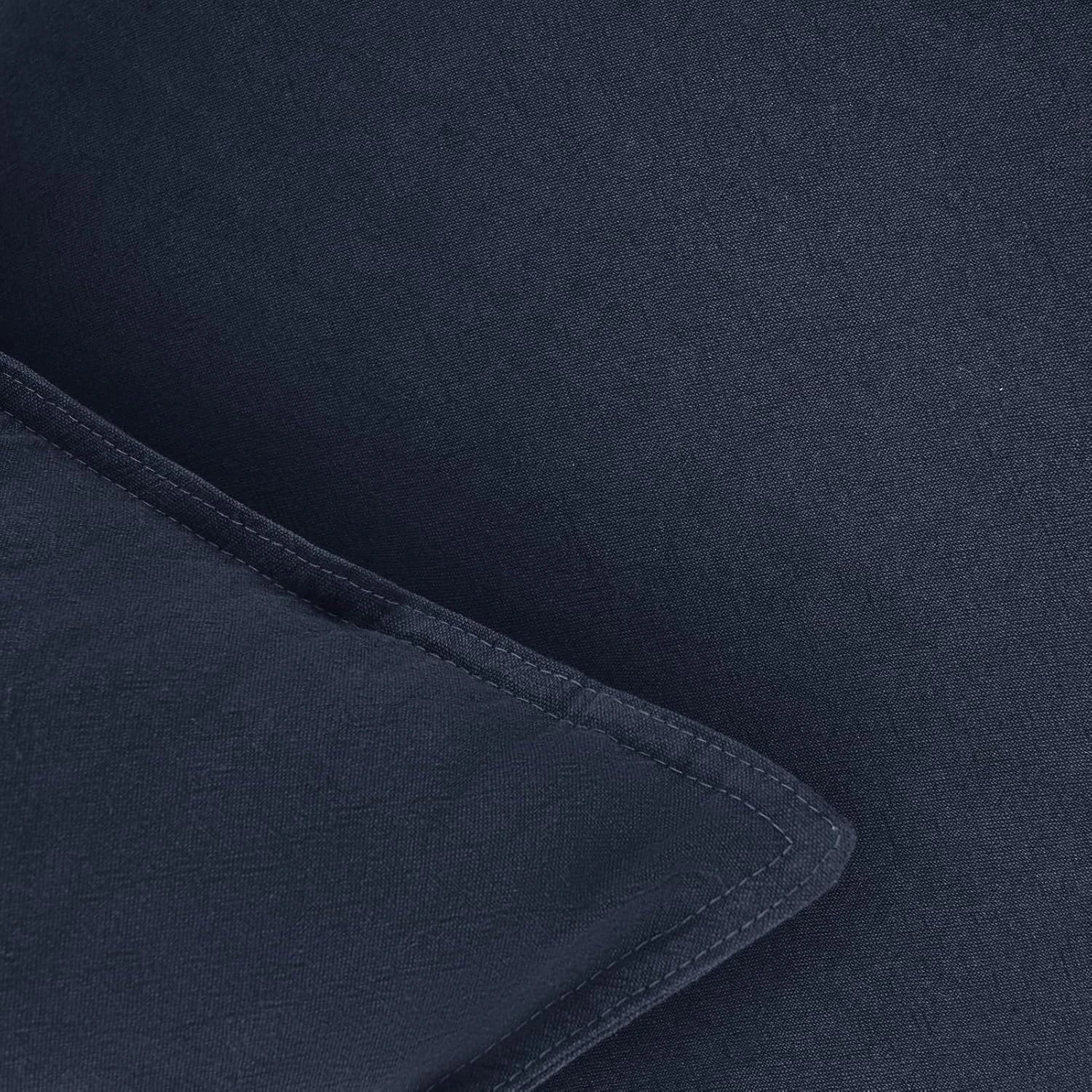 3 Gioia Casa 2-Pack Linen-Cotton Blend Cushion Covers 30x50cm - Navy Blue, 3 of 4