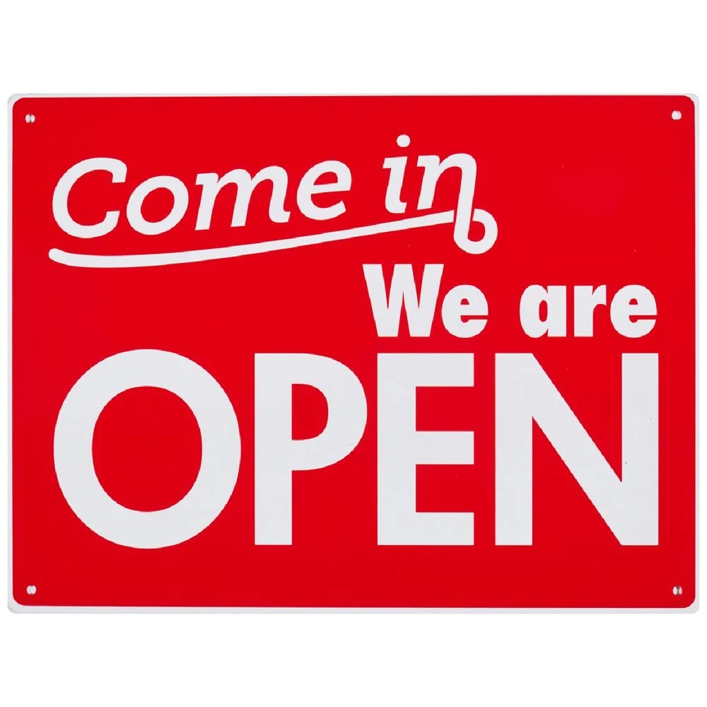 1 Sandleford Open/Closed Sign 225 x 300mm, 1 of 2