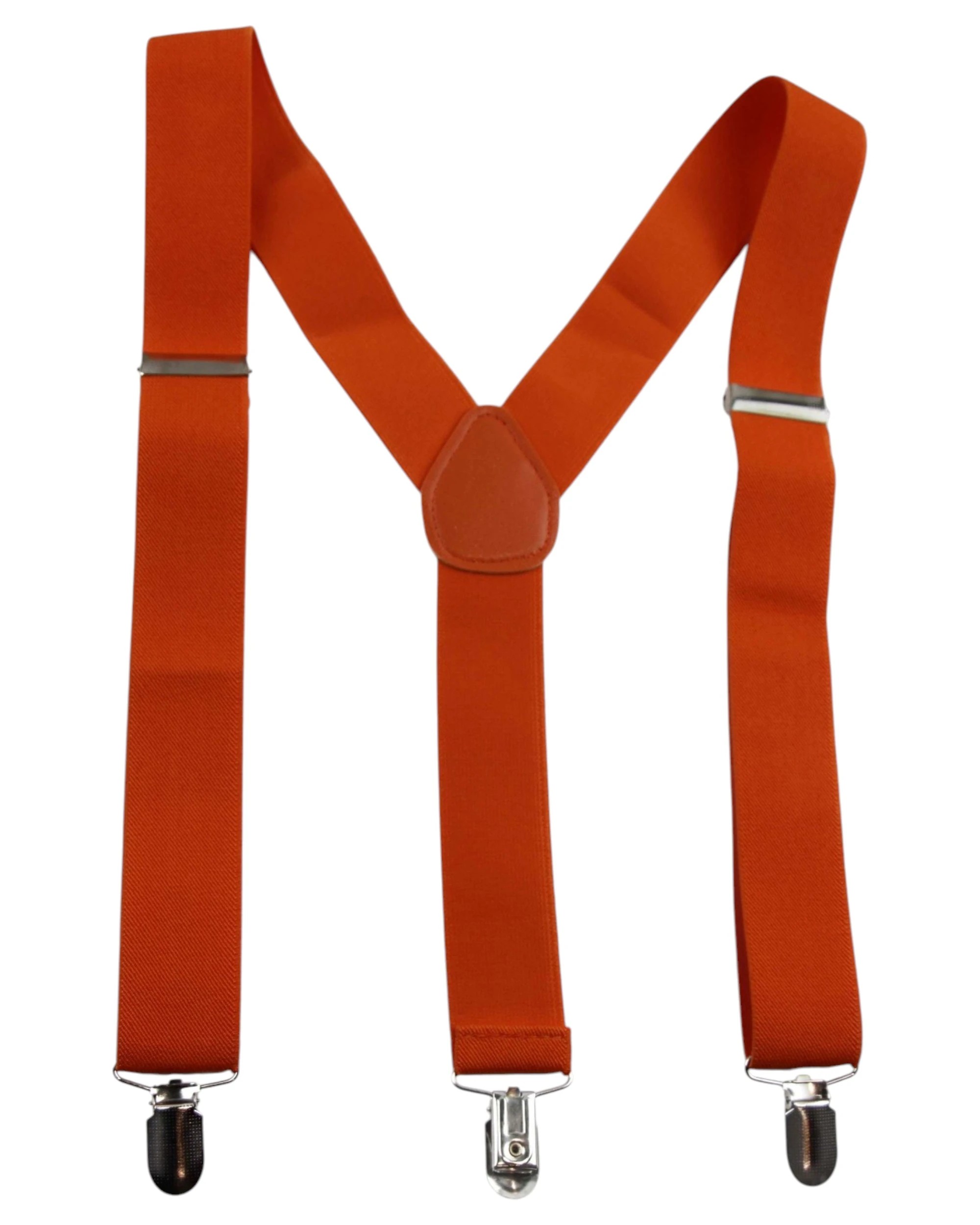 1 Zasel Mens Adjustable Wide Heavy Duty 100cm Suspenders - Orange, 1 of 4